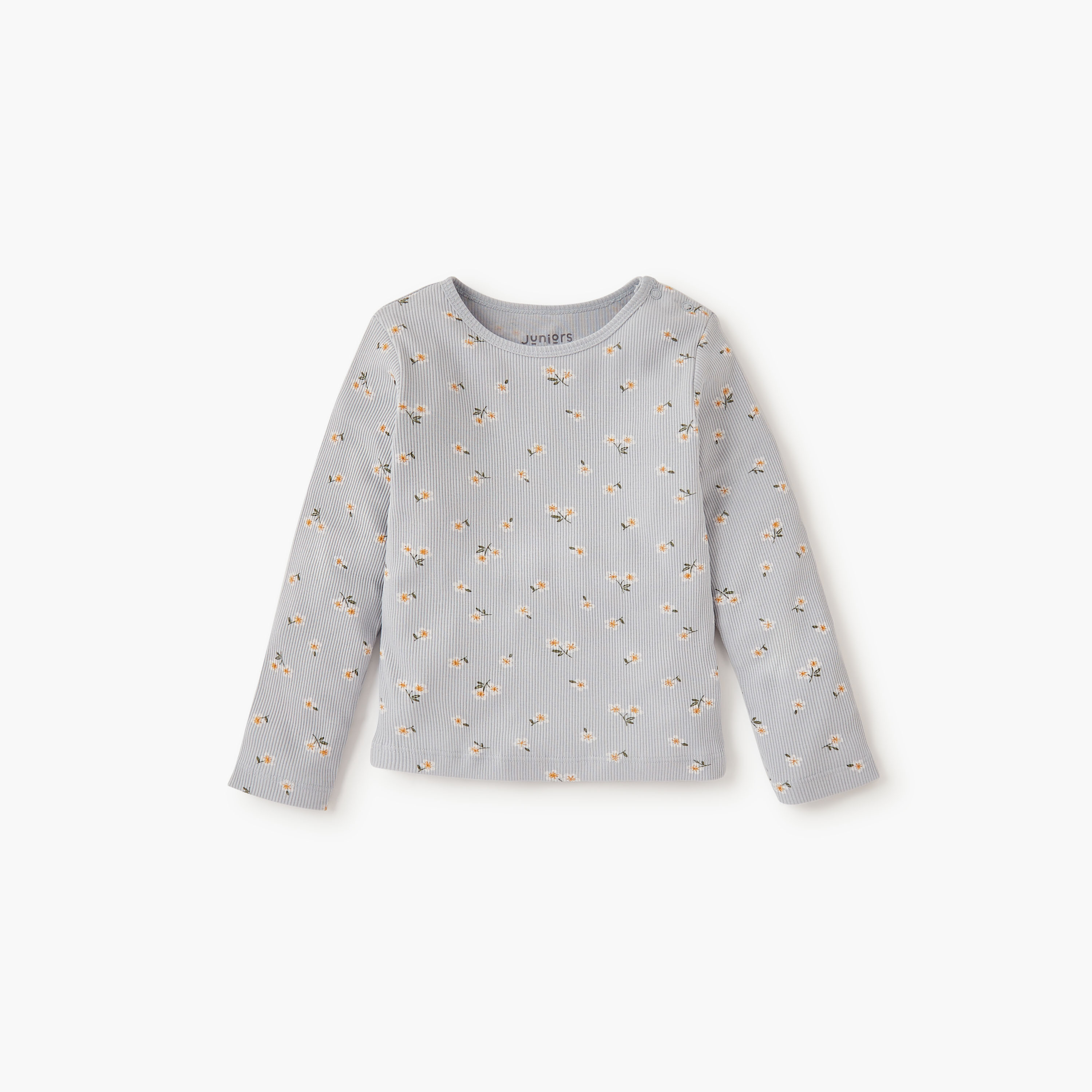 Juniors All-Over Floral Print Long Sleeves T-shirt and Pyjama Set-baby-girls-clothing-nightwear-pyjamasets-image-3