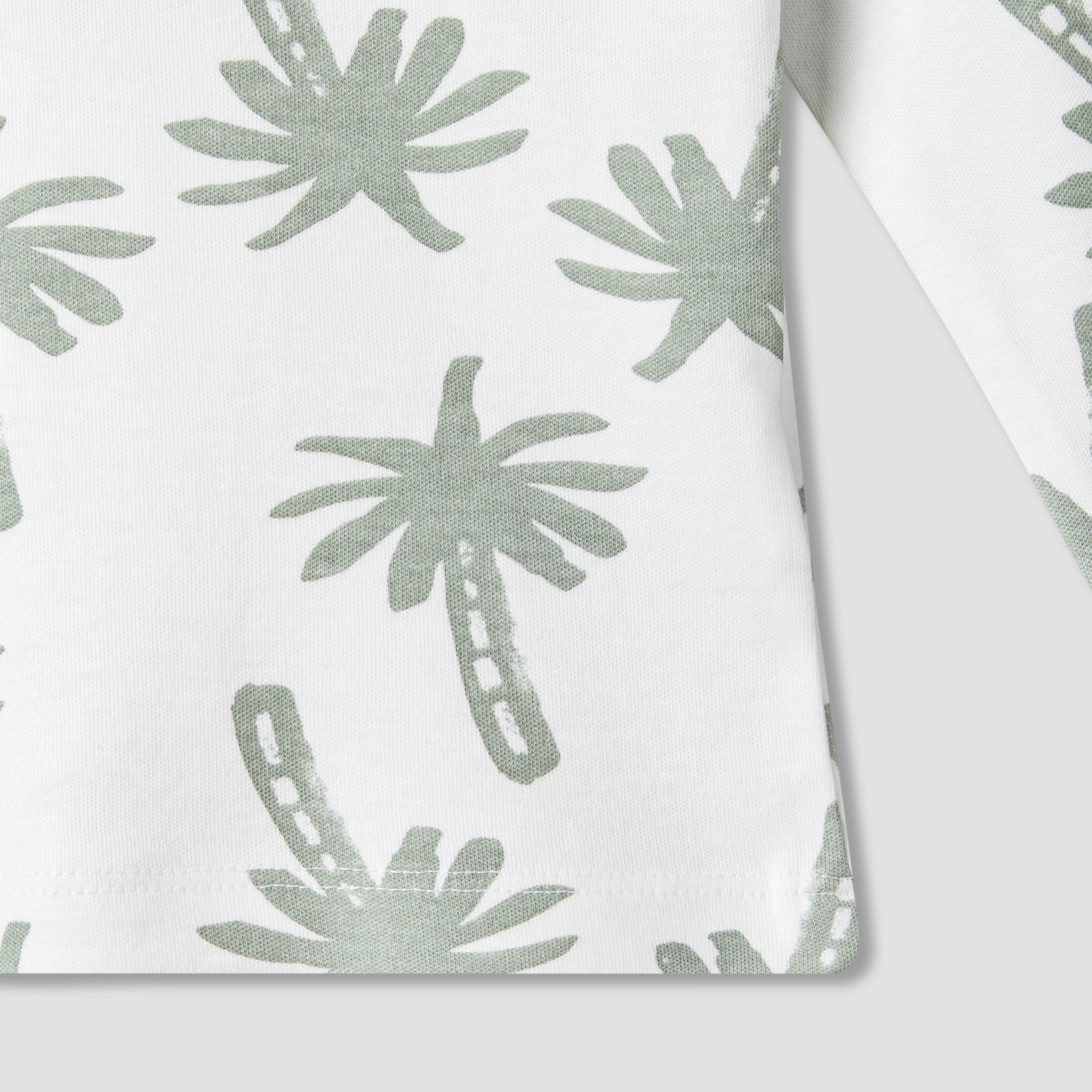 Juniors Cotton Round Neck Long Sleeves Pyjama Set with Palm Tree Print-baby-boys-clothing-nightwear-pyjamasets-image-6