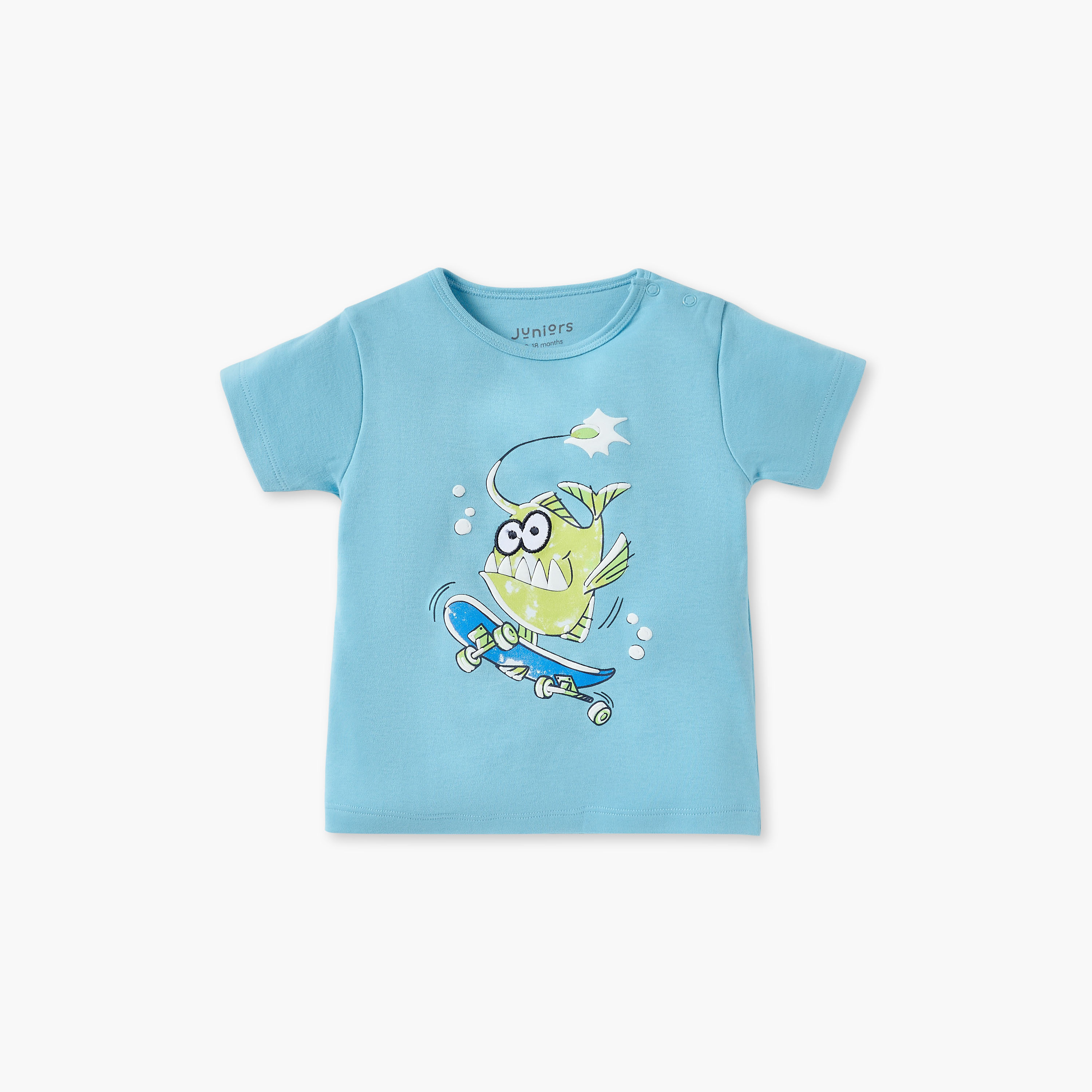طقم شورت وتيشيرت بطبعات من جونيورز-baby-boys-clothing-nightwear-pyjamasets-image-2