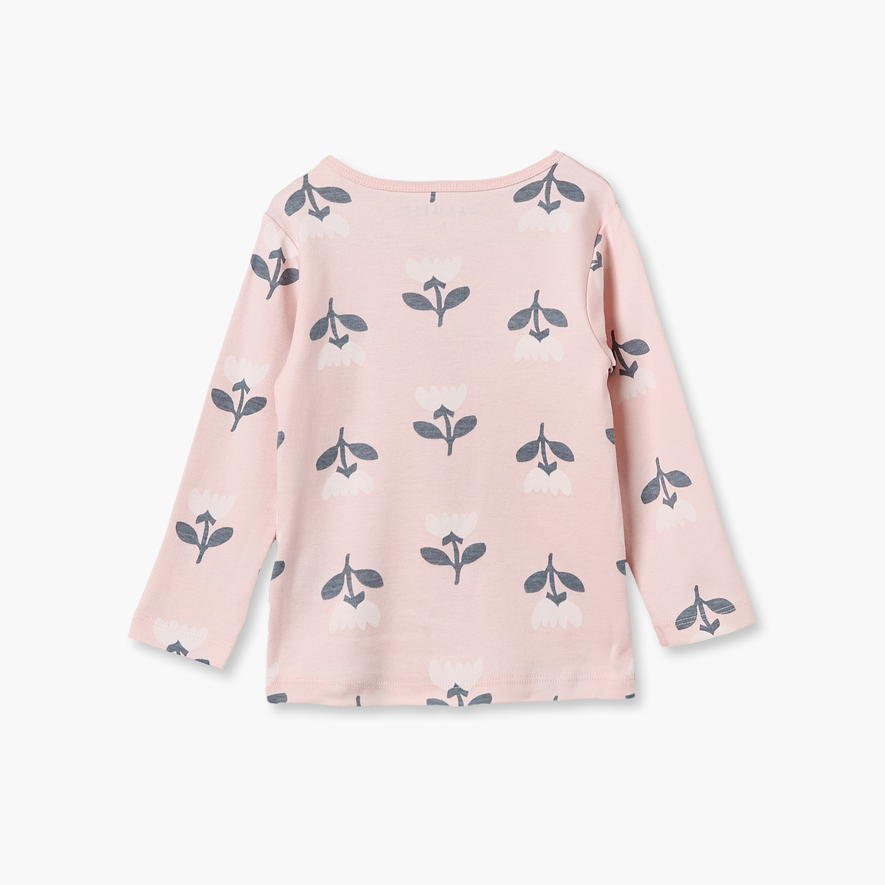Juniors Floral Print Long Sleeves T-shirt and Pyjama Set-baby-girls-clothing-nightwear-pyjamasets-image-4
