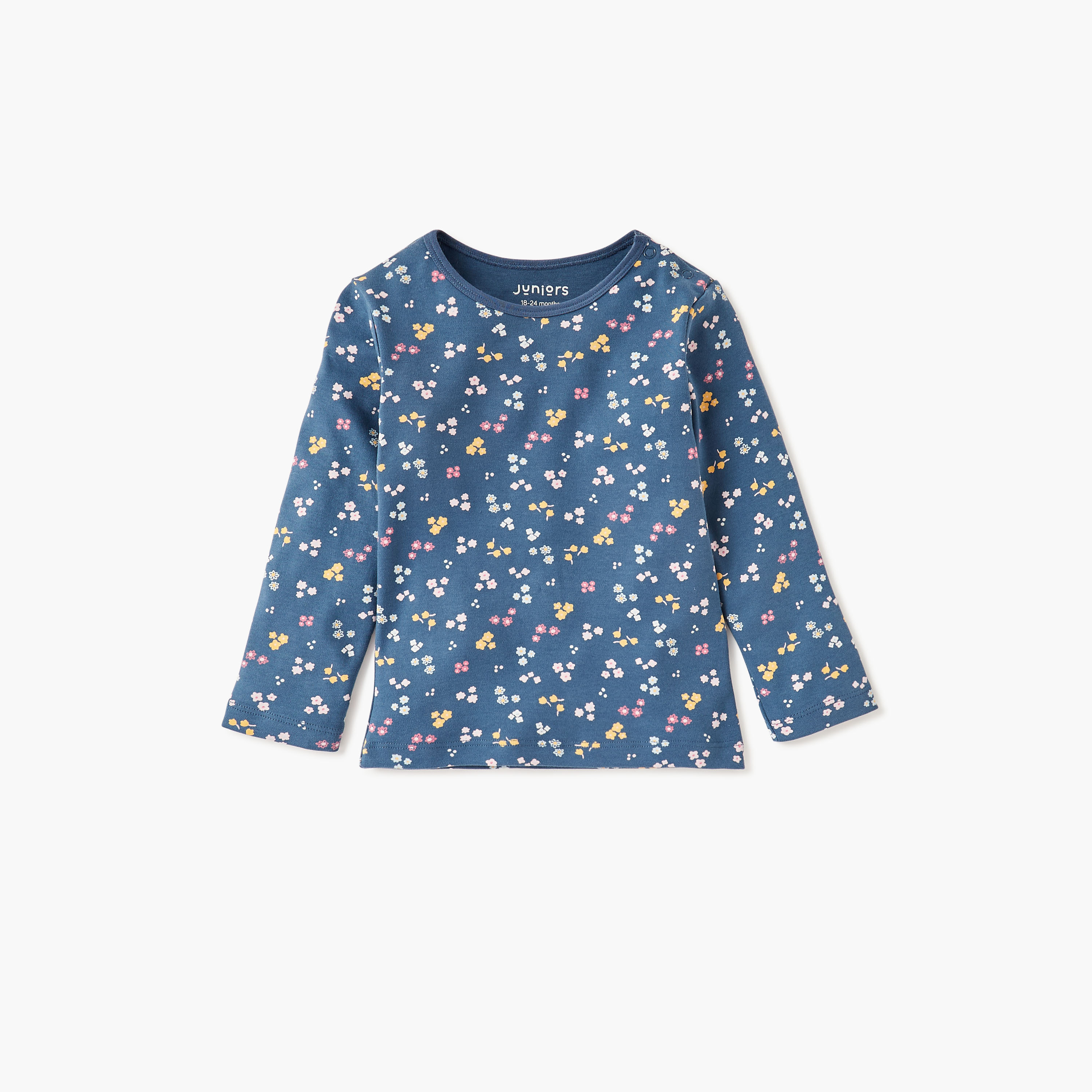 Juniors All-Over Floral Print T-shirt and Pyjama Set-baby-girls-clothing-nightwear-pyjamasets-image-3