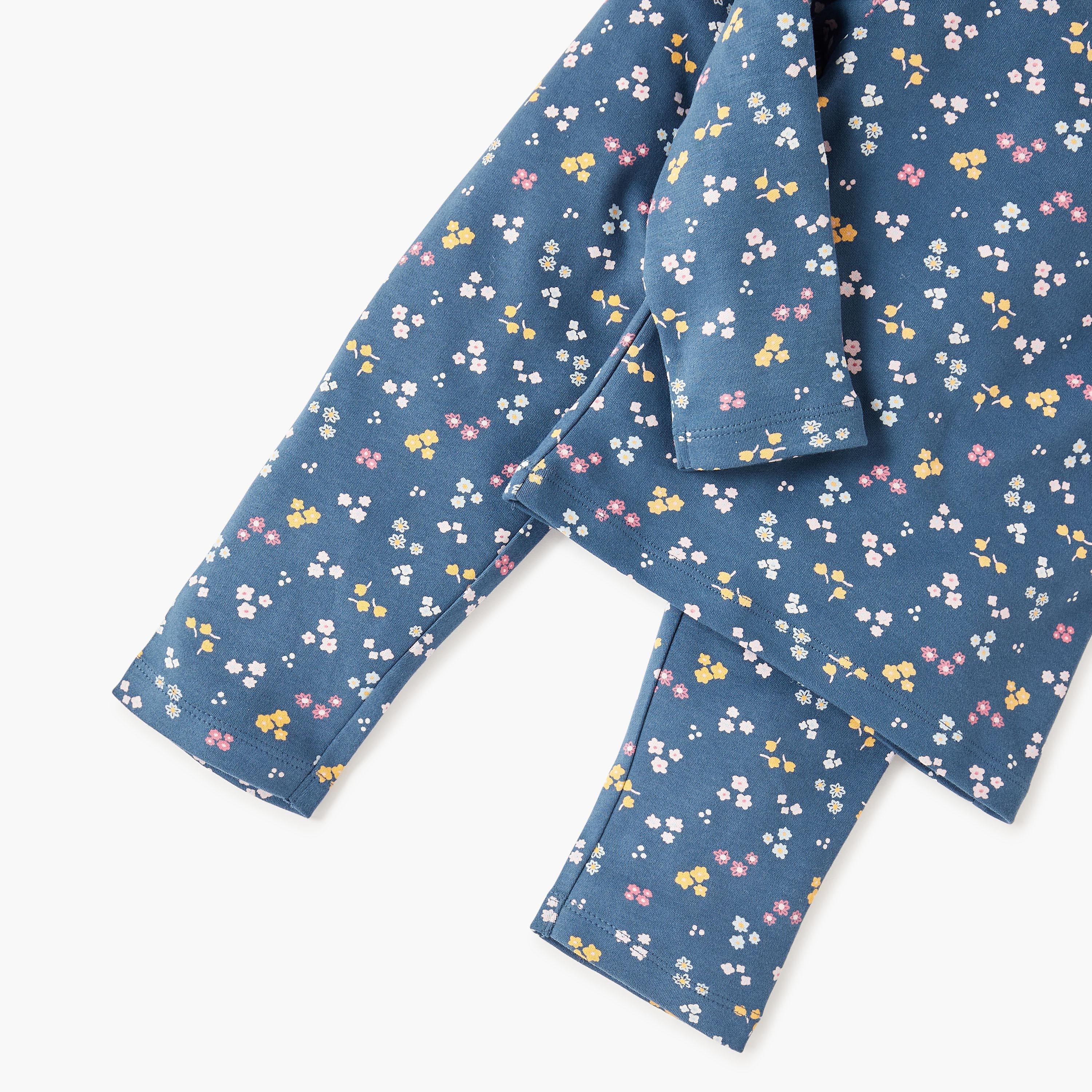 Juniors All-Over Floral Print T-shirt and Pyjama Set-baby-girls-clothing-nightwear-pyjamasets-image-6