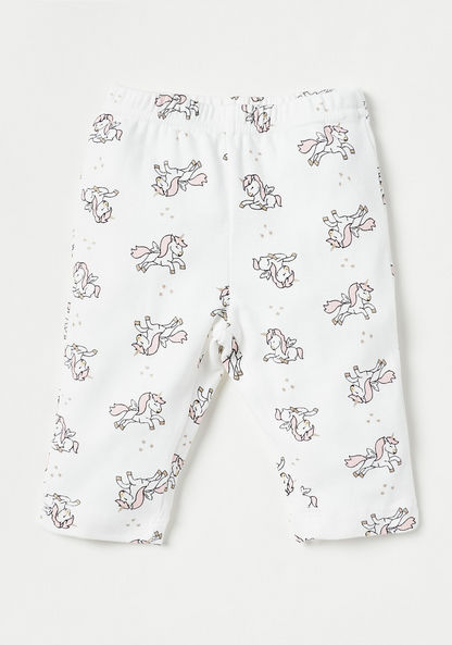 All Over Unicorn Print T-shirt and Pyjama Set-Pyjama Sets-image-2
