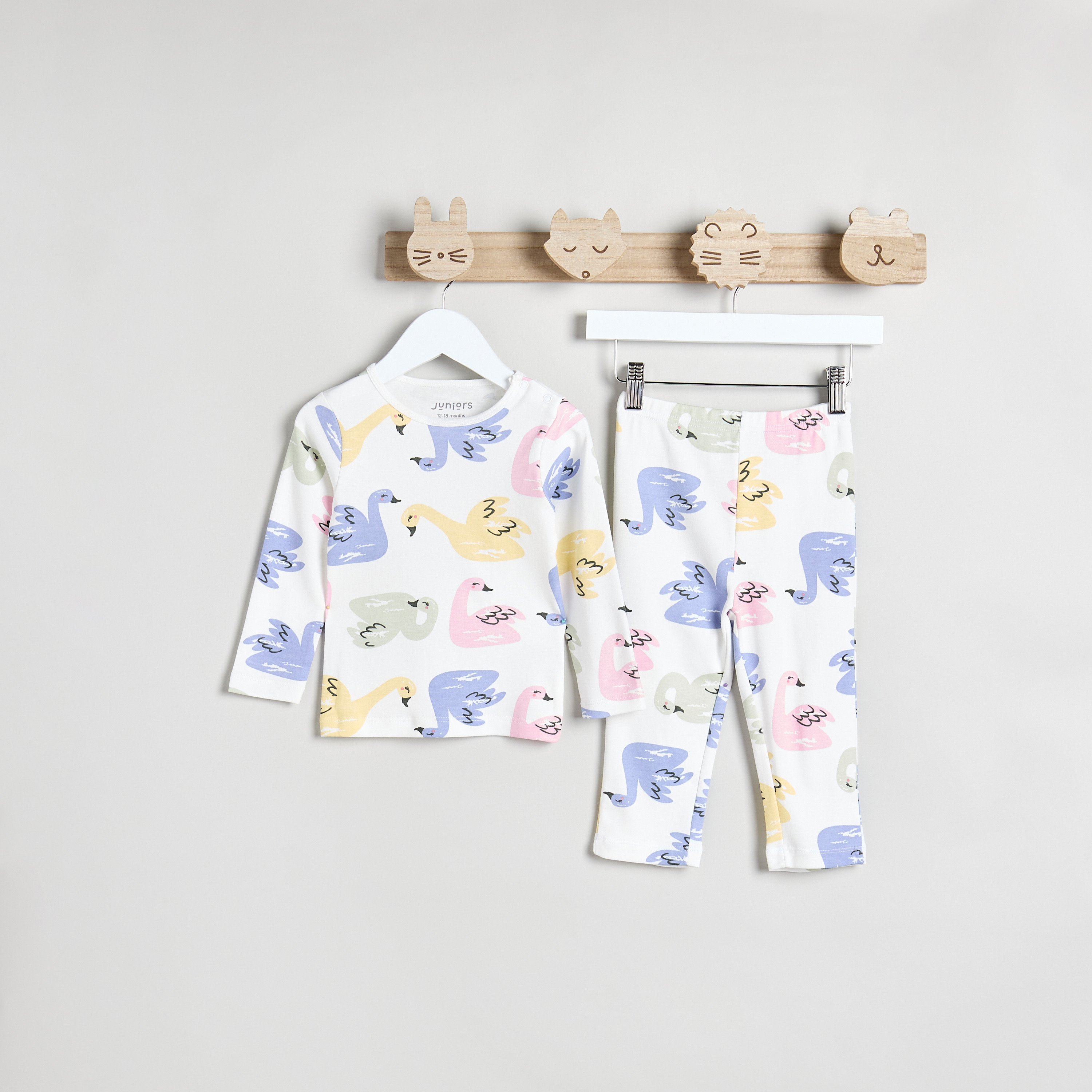 Juniors All-Over Print T-shirt and Pyjama Set-baby-girls-clothing-nightwear-pyjamasets-image-1