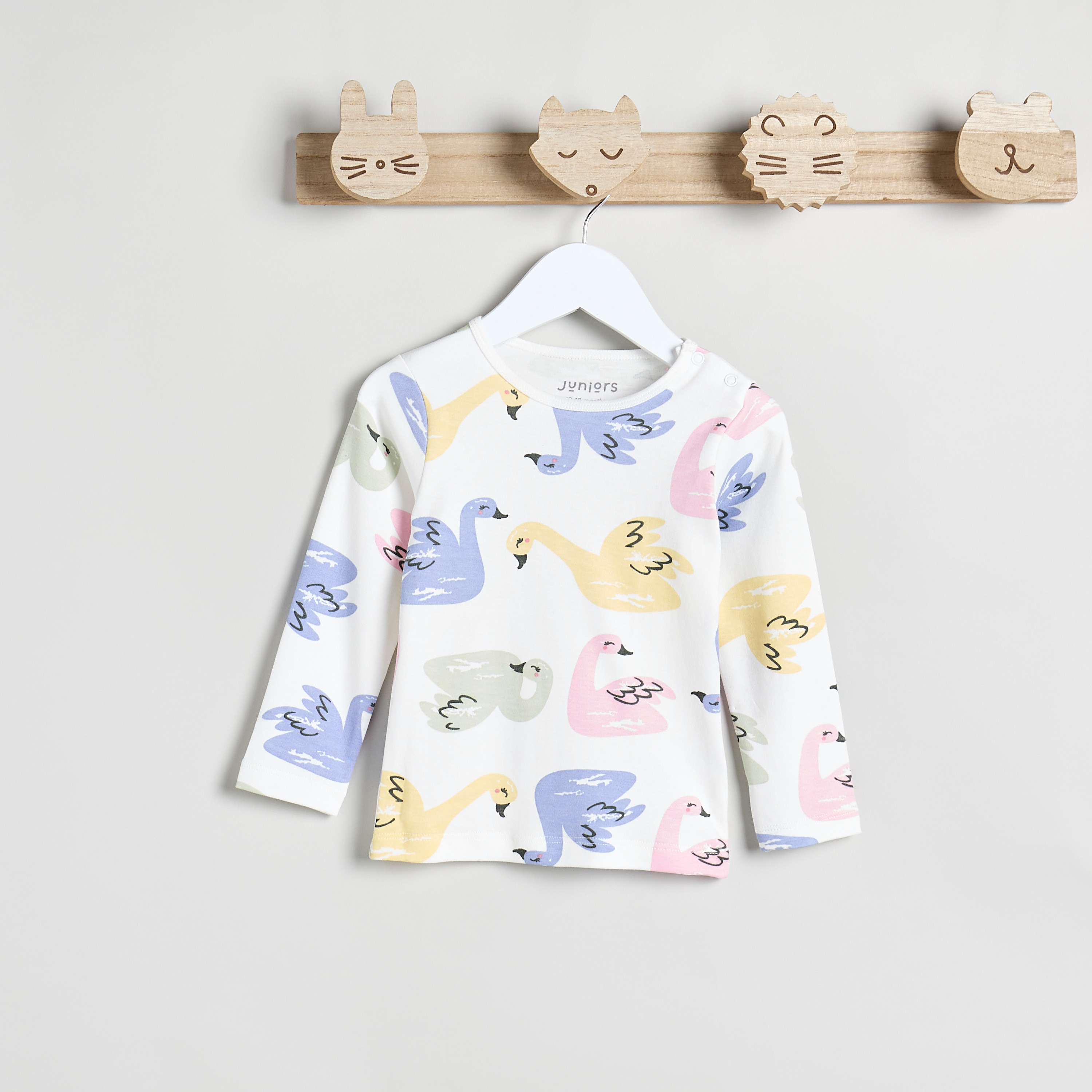 Juniors All-Over Print T-shirt and Pyjama Set-baby-girls-clothing-nightwear-pyjamasets-image-2