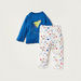 Juniors Printed Long Sleeve T-shirt and Pyjama Set-Pyjama Sets-thumbnailMobile-0