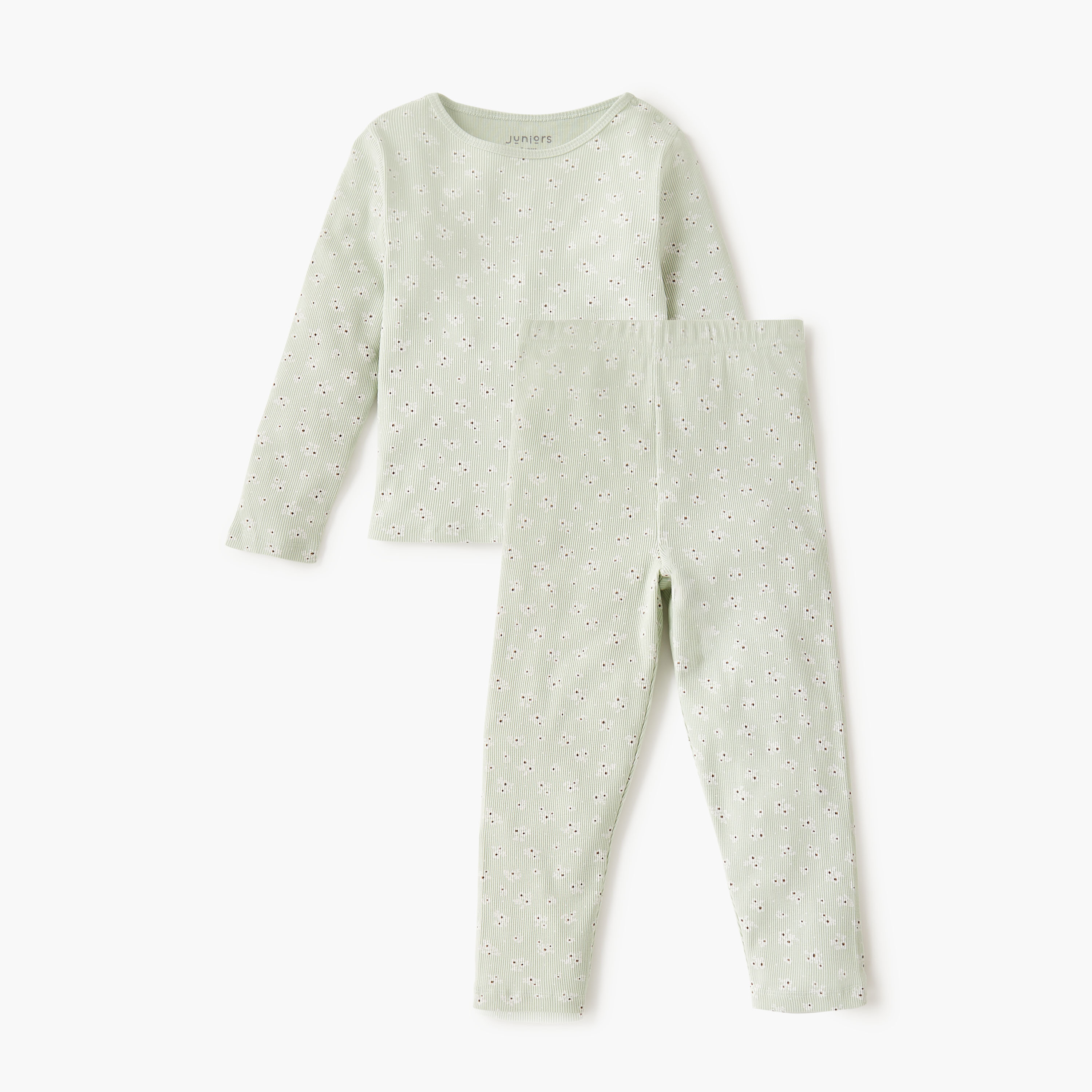 Juniors Pyjama Set with Floral Print - Cotton - Long Sleeves-baby-girls-clothing-nightwear-pyjamasets-image-3