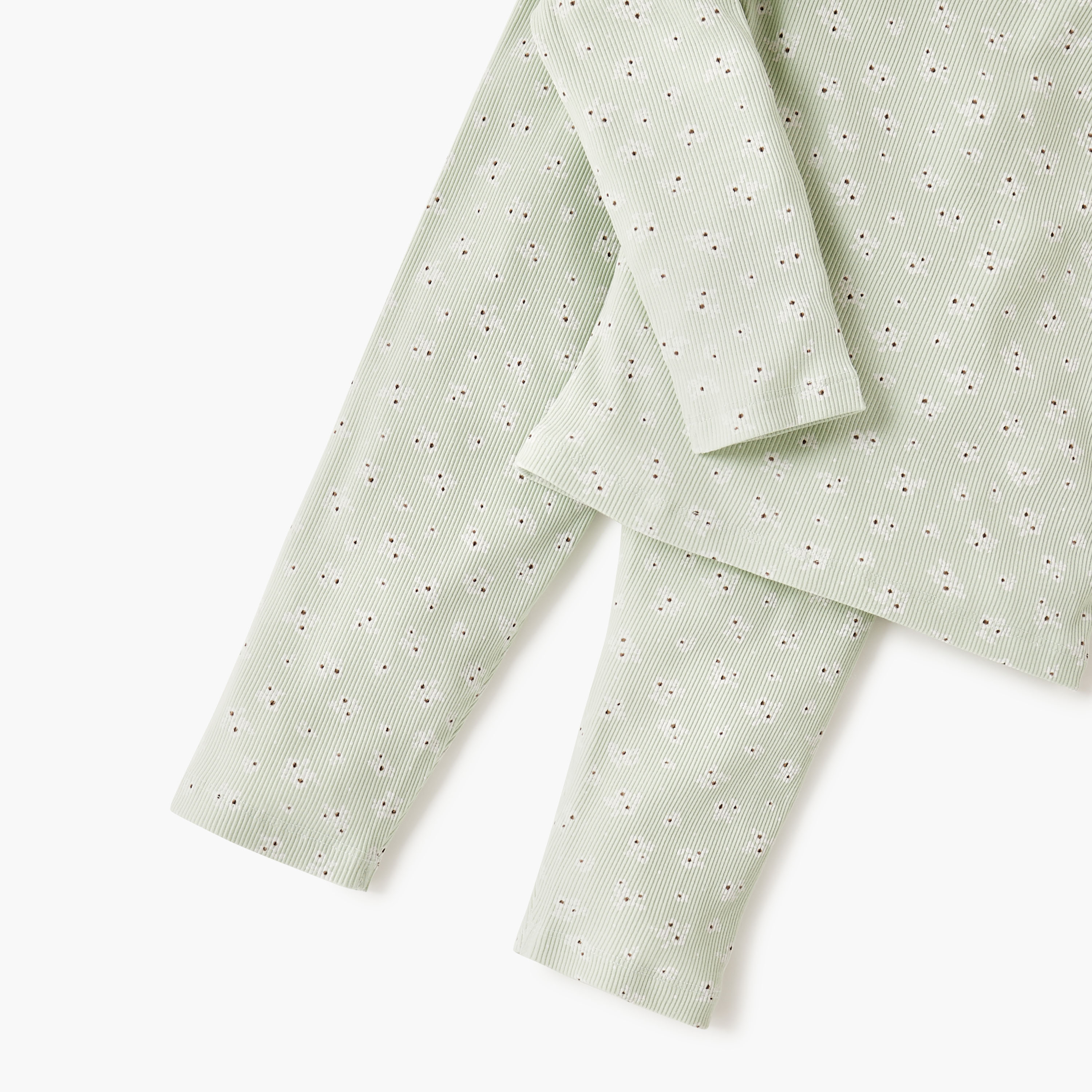Juniors Pyjama Set with Floral Print - Cotton - Long Sleeves-baby-girls-clothing-nightwear-pyjamasets-image-7