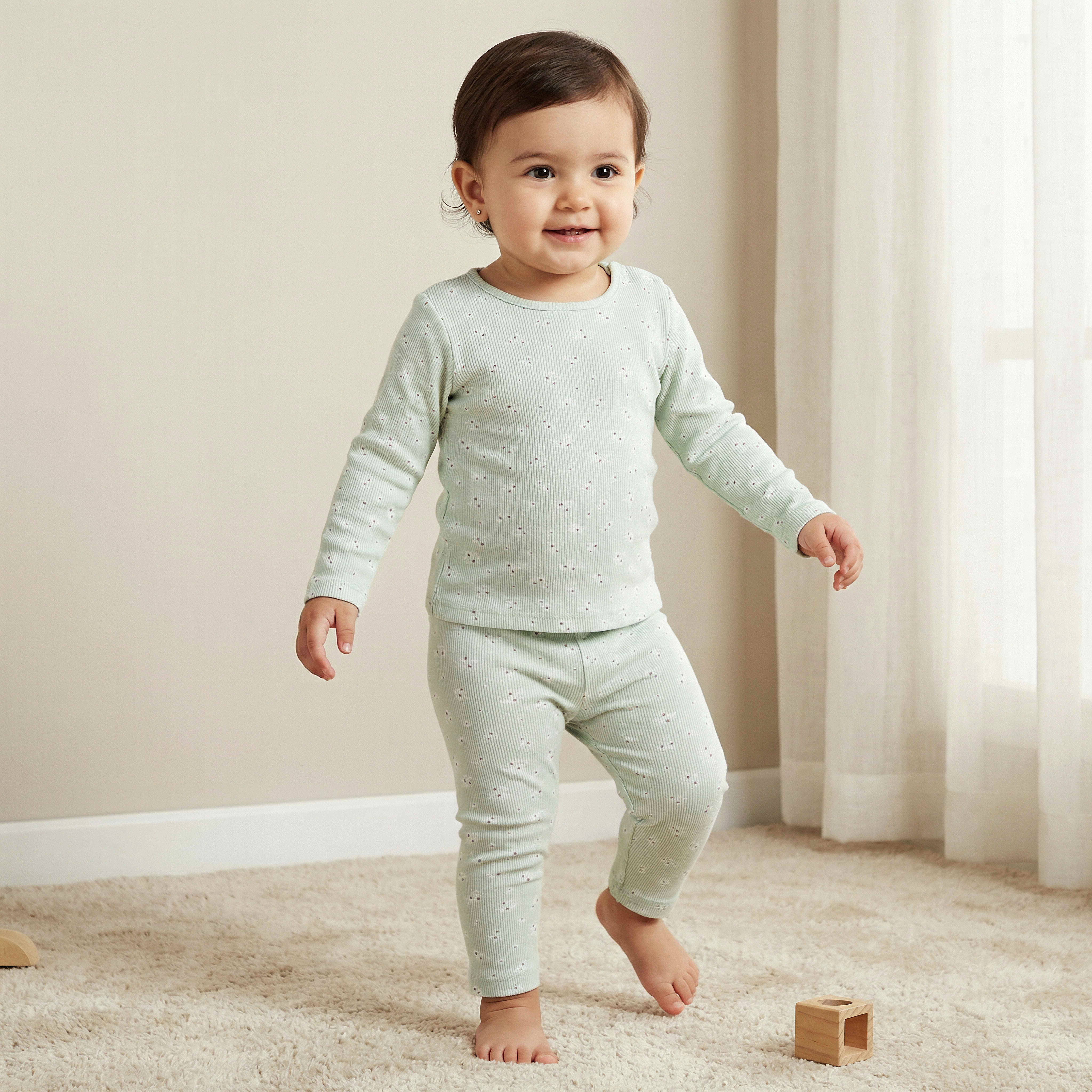 Juniors Pyjama Set with Floral Print - Cotton - Long Sleeves-baby-girls-clothing-nightwear-pyjamasets-image-2