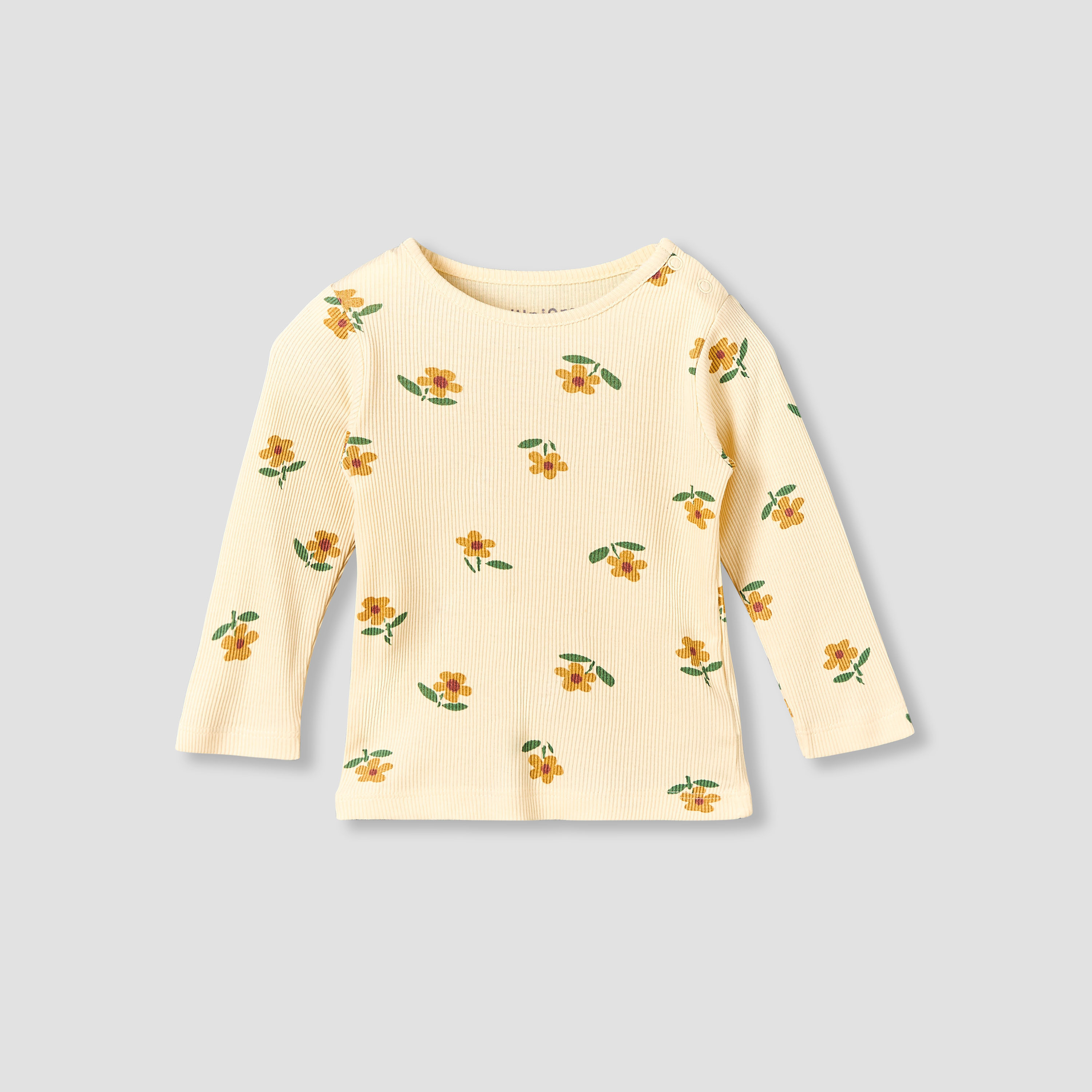 Juniors Cotton Round Neck Long Sleeves Pyjama Set with Floral Print-baby-girls-clothing-nightwear-pyjamasets-image-3
