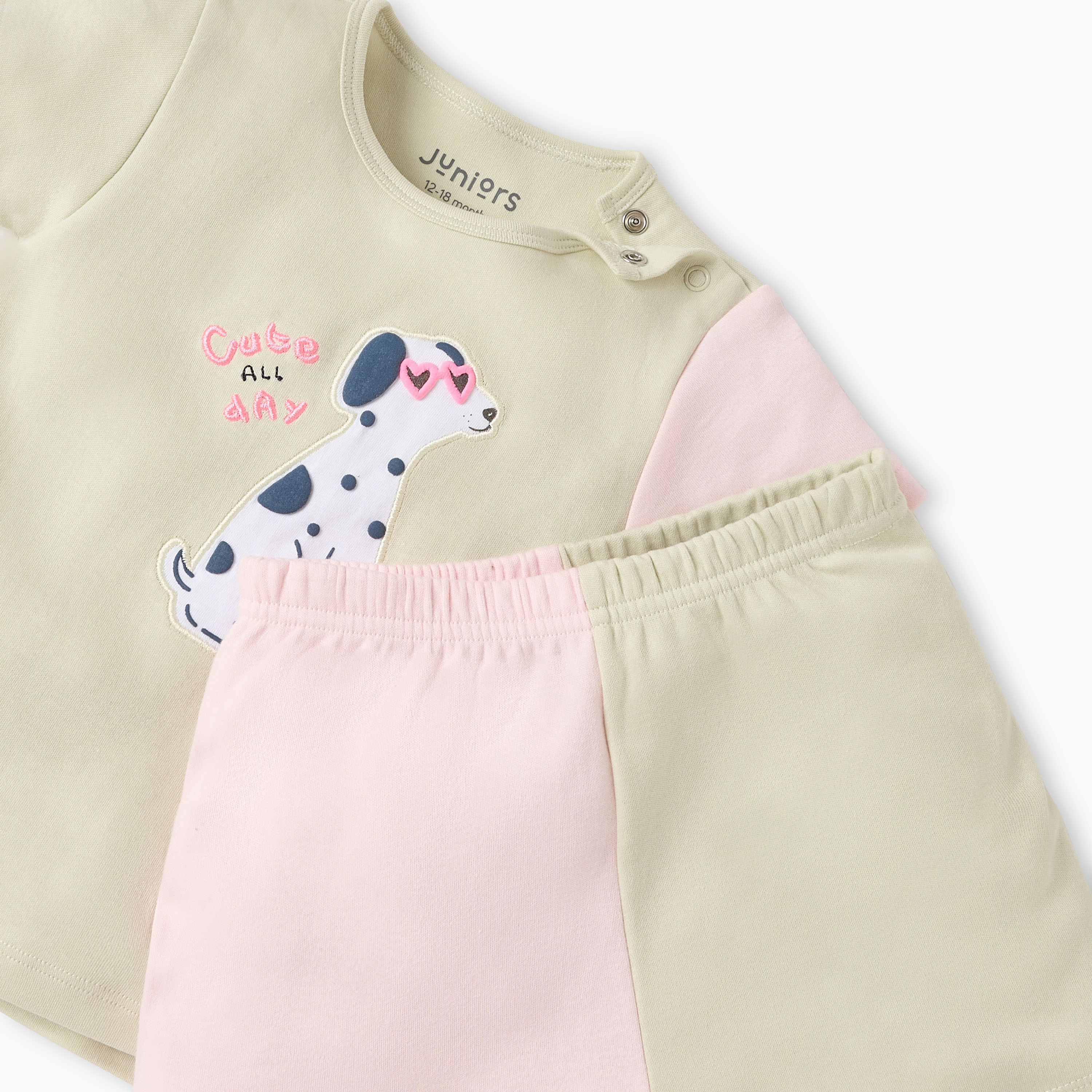 Juniors Graphic Print T-shirt and Shorts Set-baby-boys-clothing-nightwear-pyjamasets-image-4