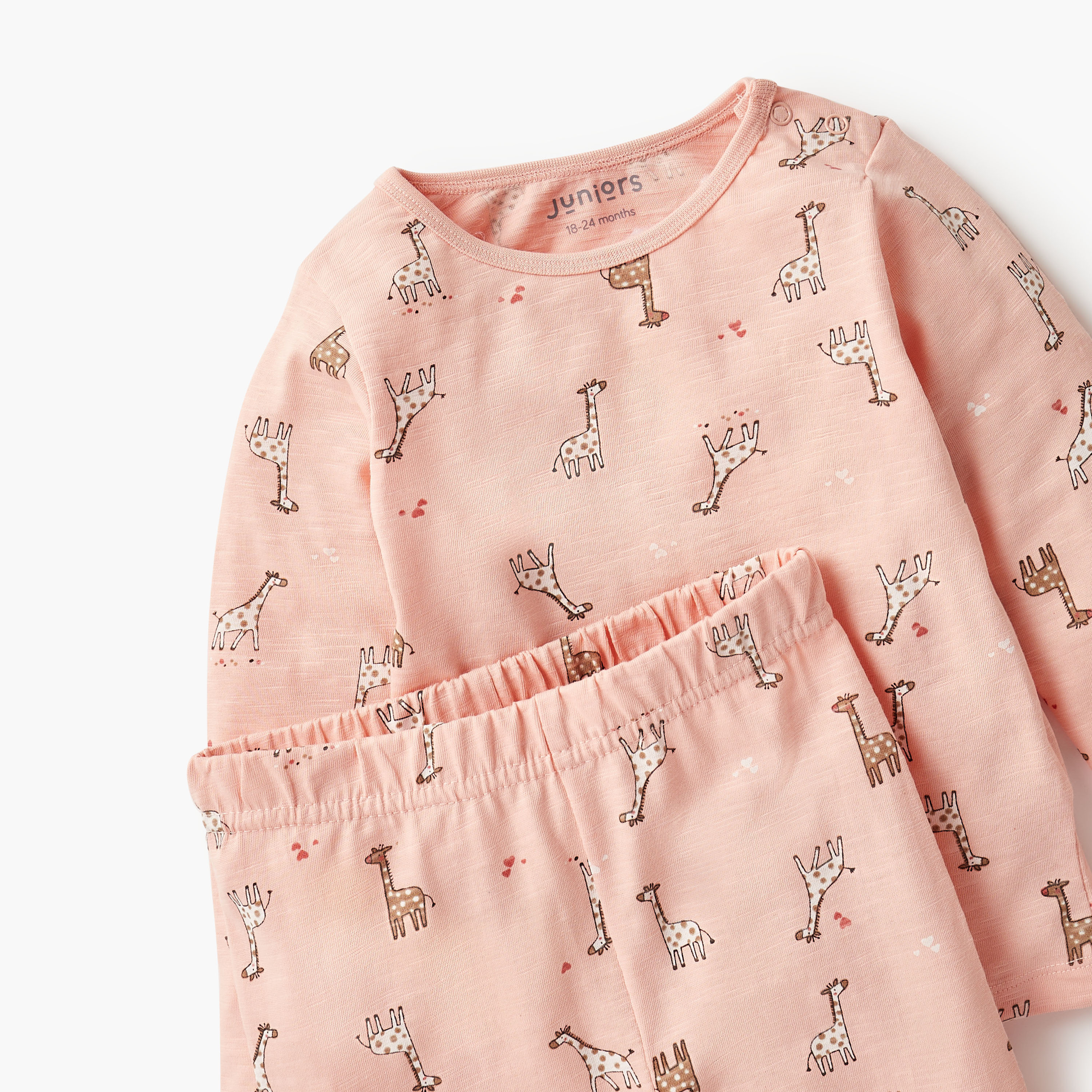 Juniors Pyjama Set with Bear Print - Cotton - Long Sleeves - Round Neck-baby-boys-clothing-nightwear-pyjamasets-image-4