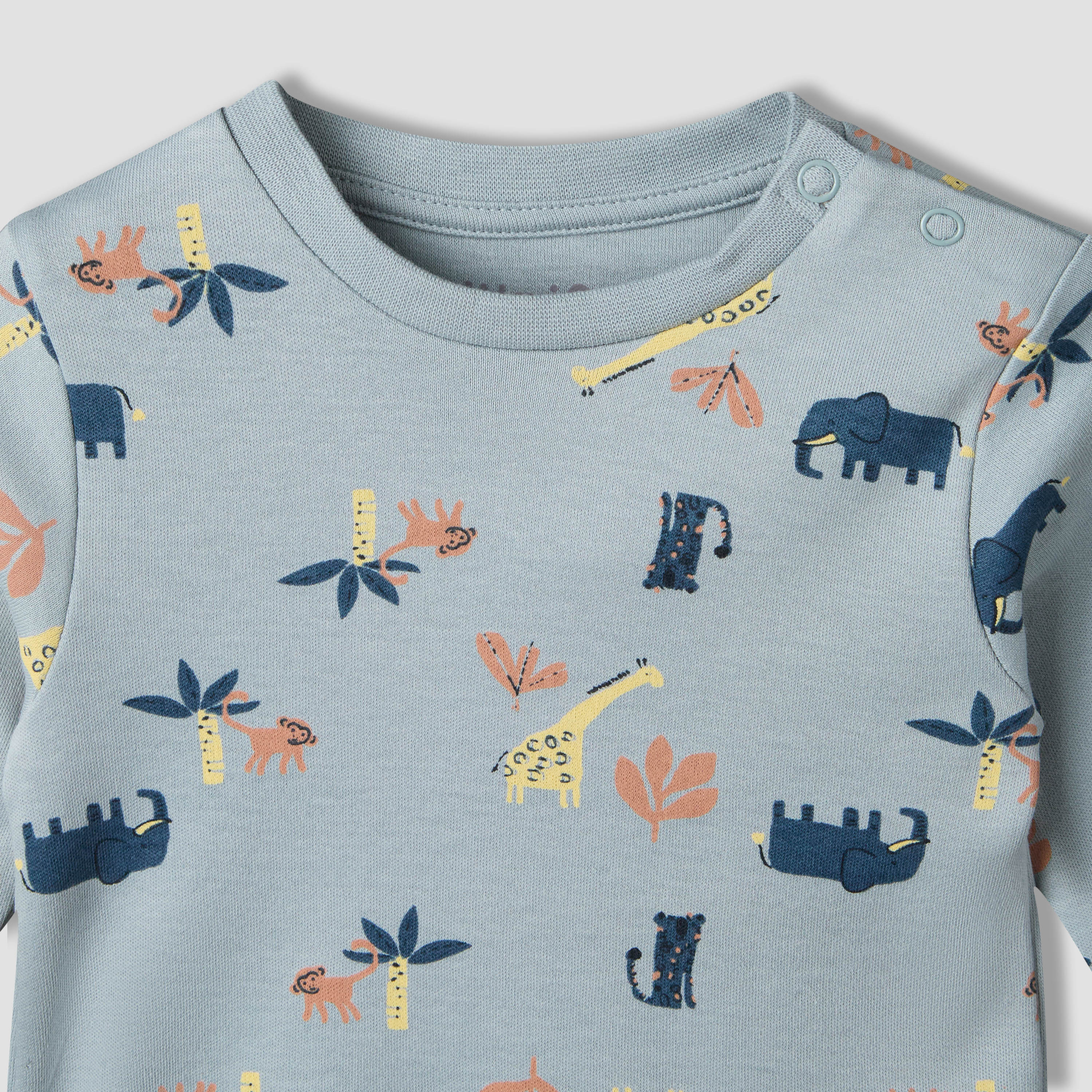 Juniors Cotton Round Neck Long Sleeves Pyjama Set with Safari Print-baby-boys-clothing-nightwear-pyjamasets-image-5