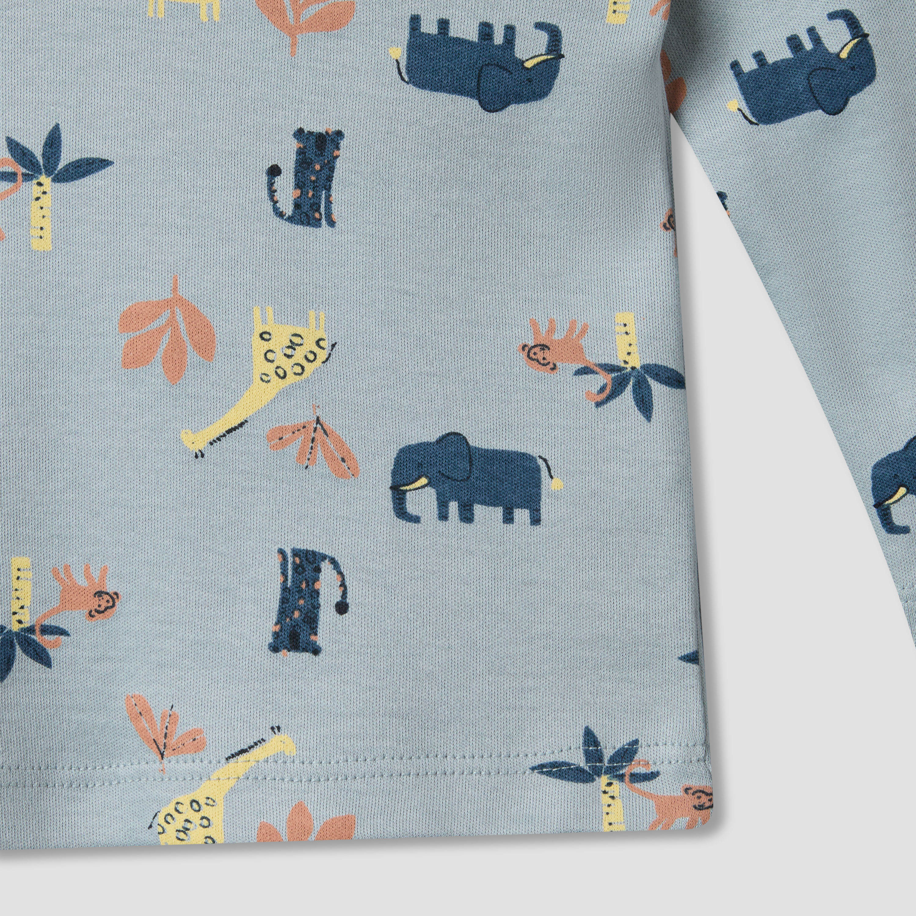 Juniors Cotton Round Neck Long Sleeves Pyjama Set with Safari Print-baby-boys-clothing-nightwear-pyjamasets-image-6