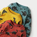 Juniors Dinosaur Print T-shirt with Pyjamas - Set of 3-Pyjama Sets-thumbnail-4