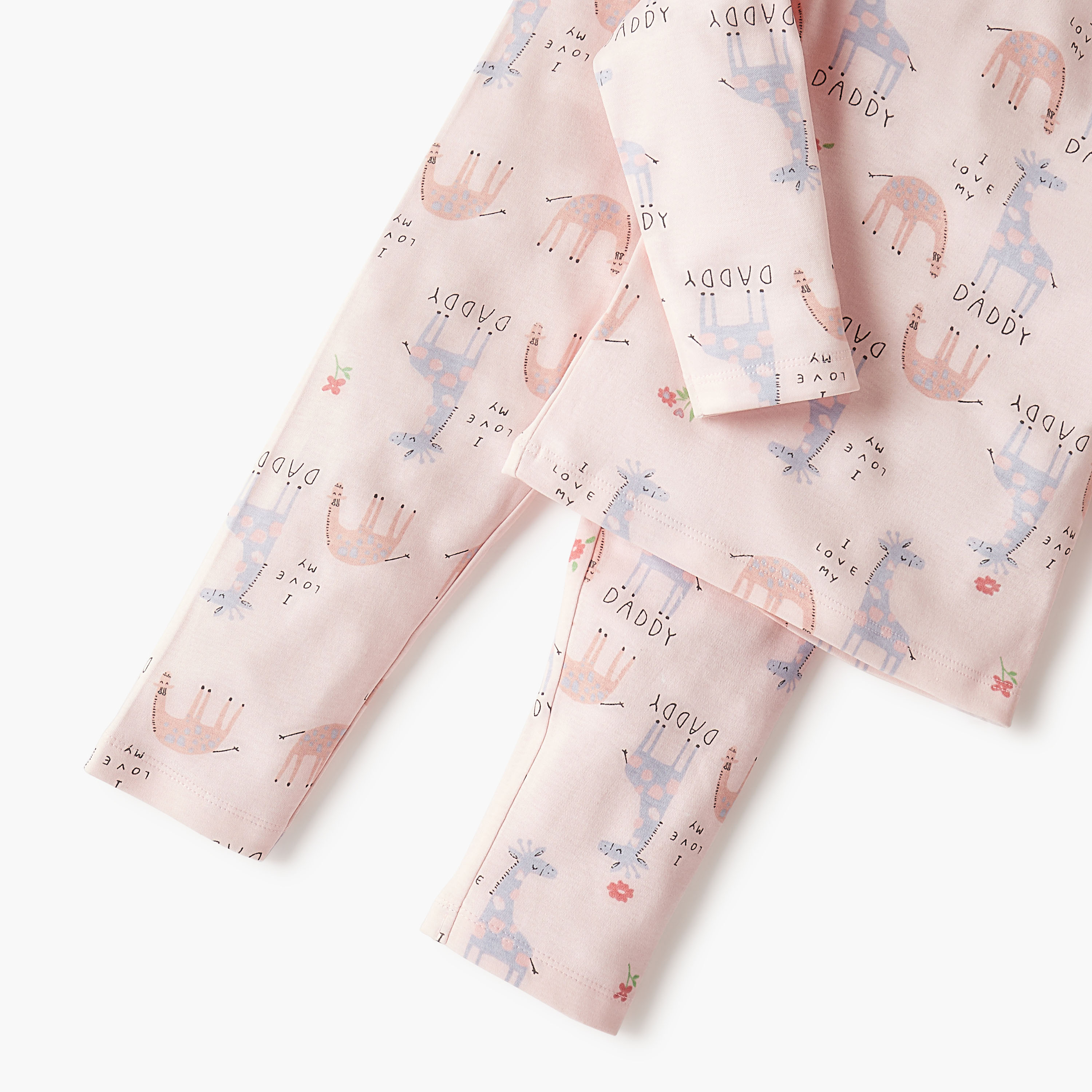 Juniors Bunny Print T-shirt and Pyjama Set-baby-girls-clothing-nightwear-pyjamasets-image-6