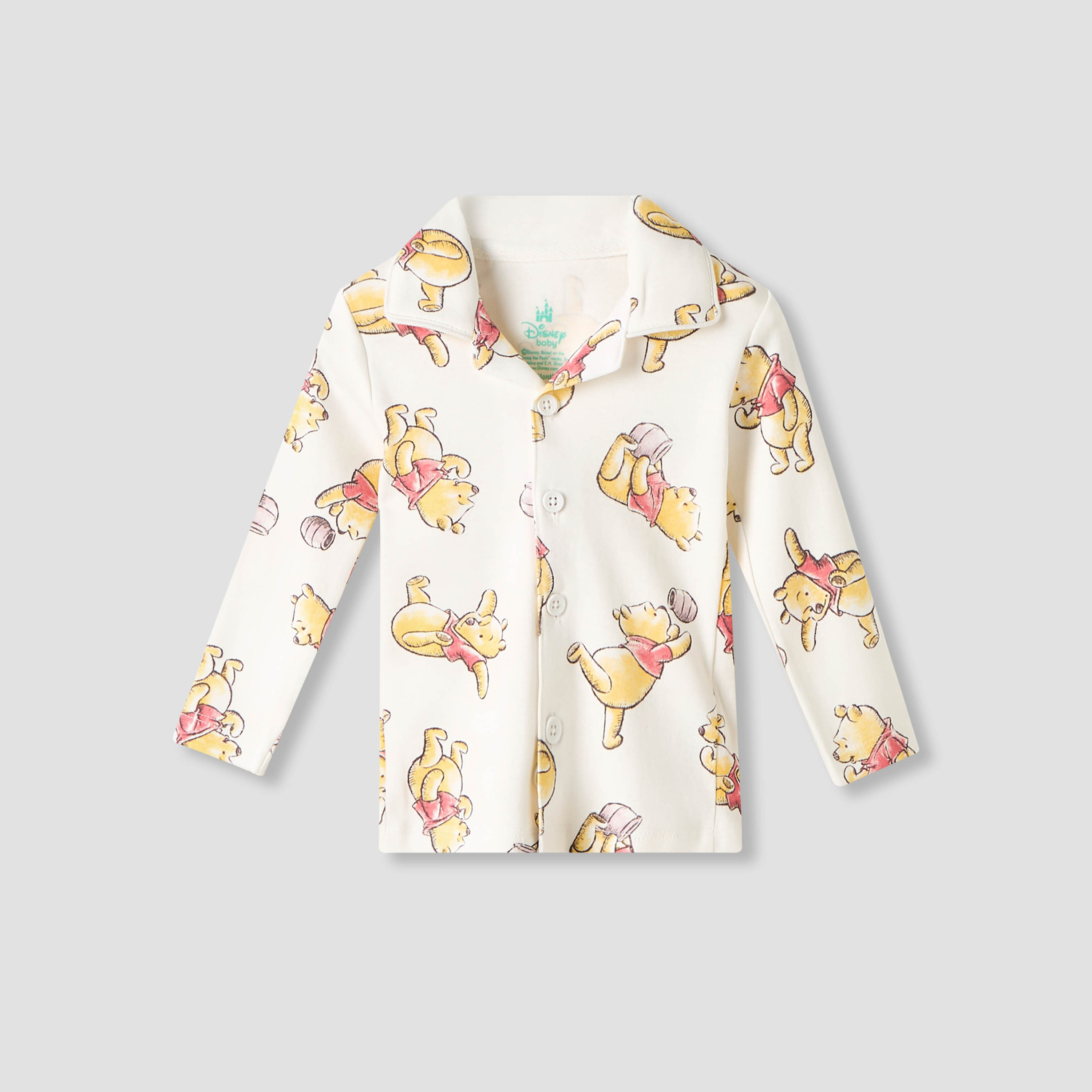 Disney Pyjama Set with Winnie The Pooh Print - Cotton - Long Sleeves - Notch Collar-promo_babyshop_Buy2for79_UAE130126-image-2