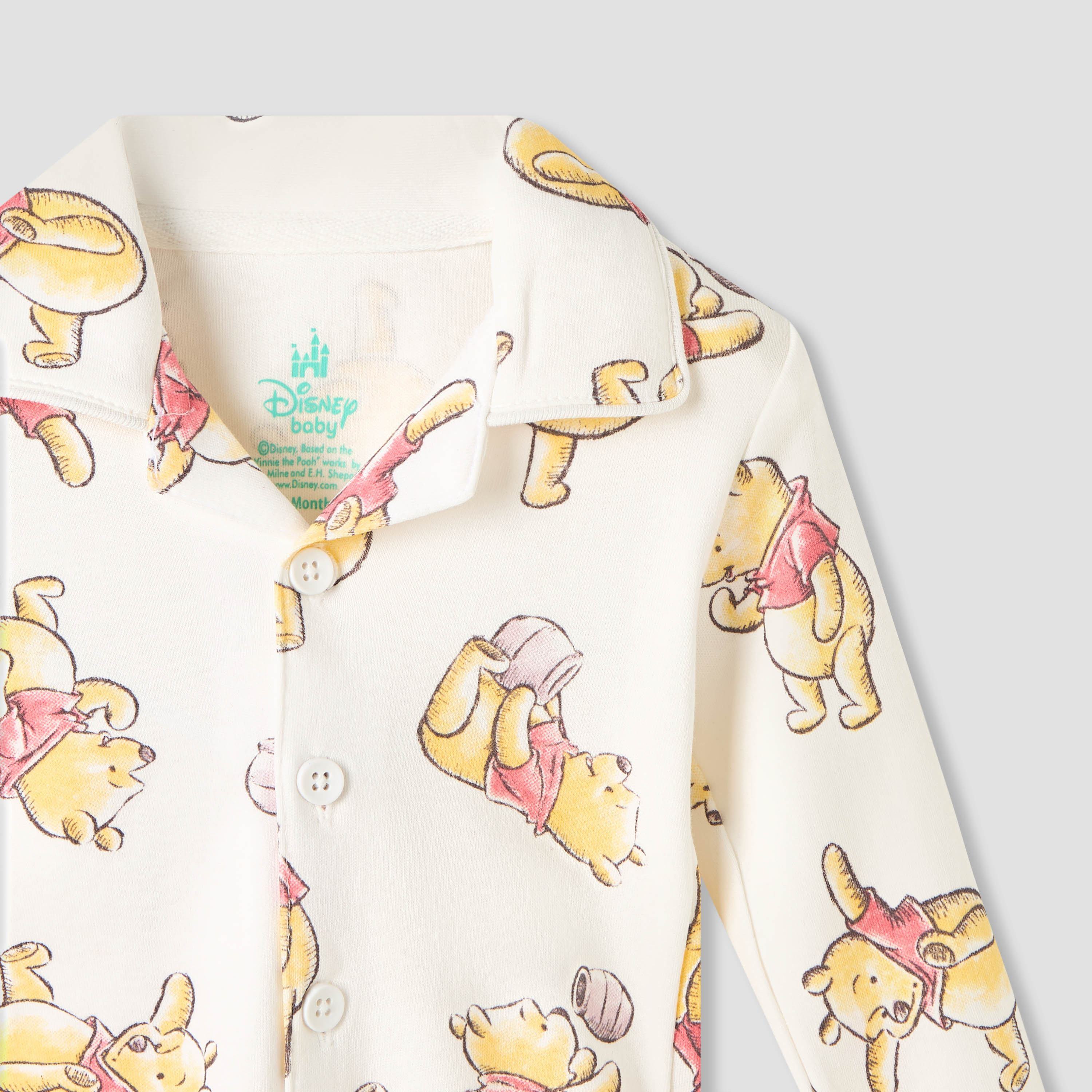 Disney Pyjama Set with Winnie The Pooh Print - Cotton - Long Sleeves - Notch Collar-promo_babyshop_Buy2for79_UAE130126-image-4