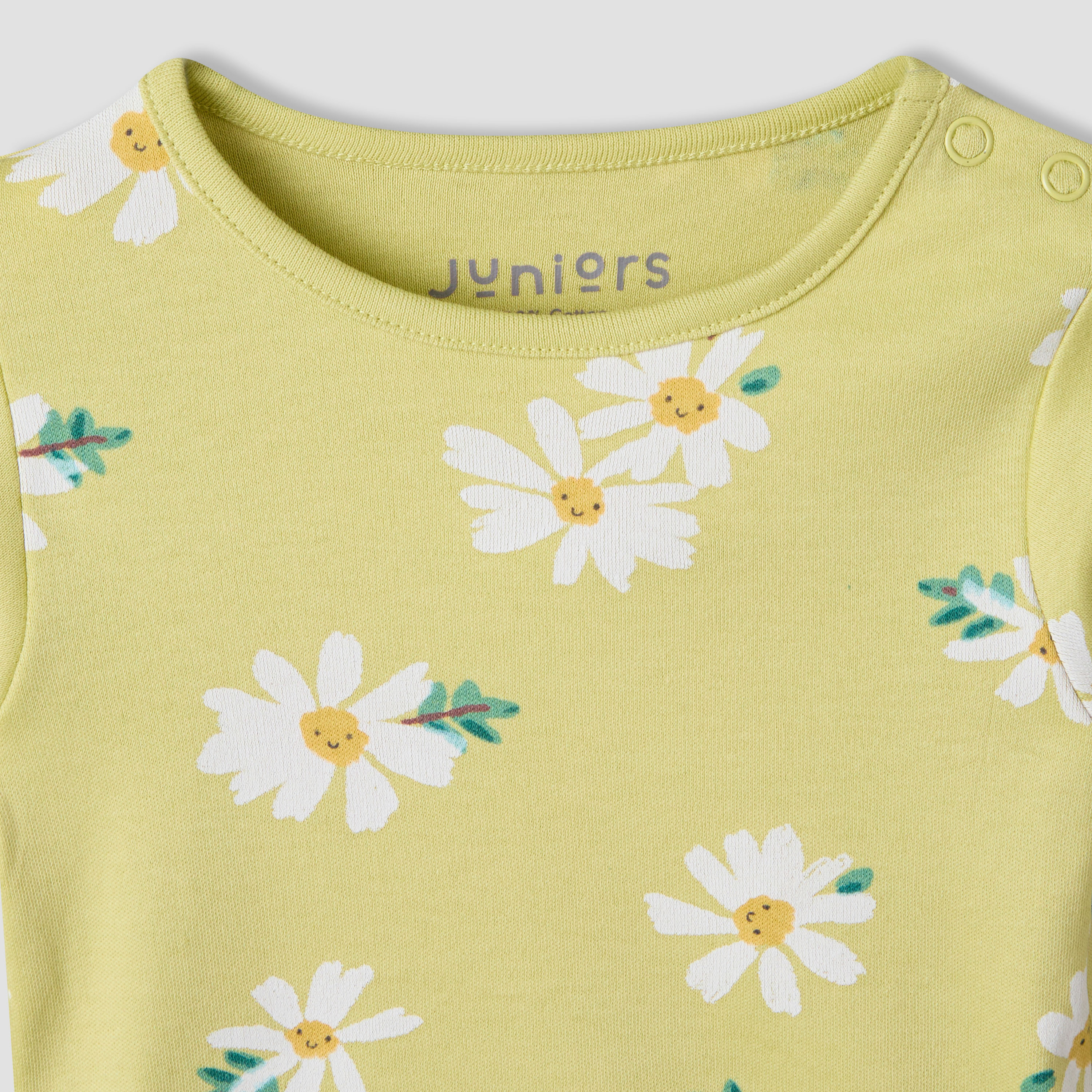 Juniors Cotton Round Neck Long Sleeve Pyjama Set with Floral Print-baby-girls-clothing-nightwear-pyjamasets-image-5