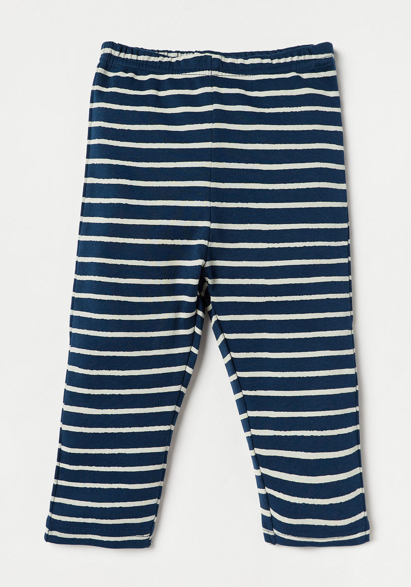 Juniors Printed Long Sleeve T-shirt and Pyjama Set-Pyjama Sets-image-2