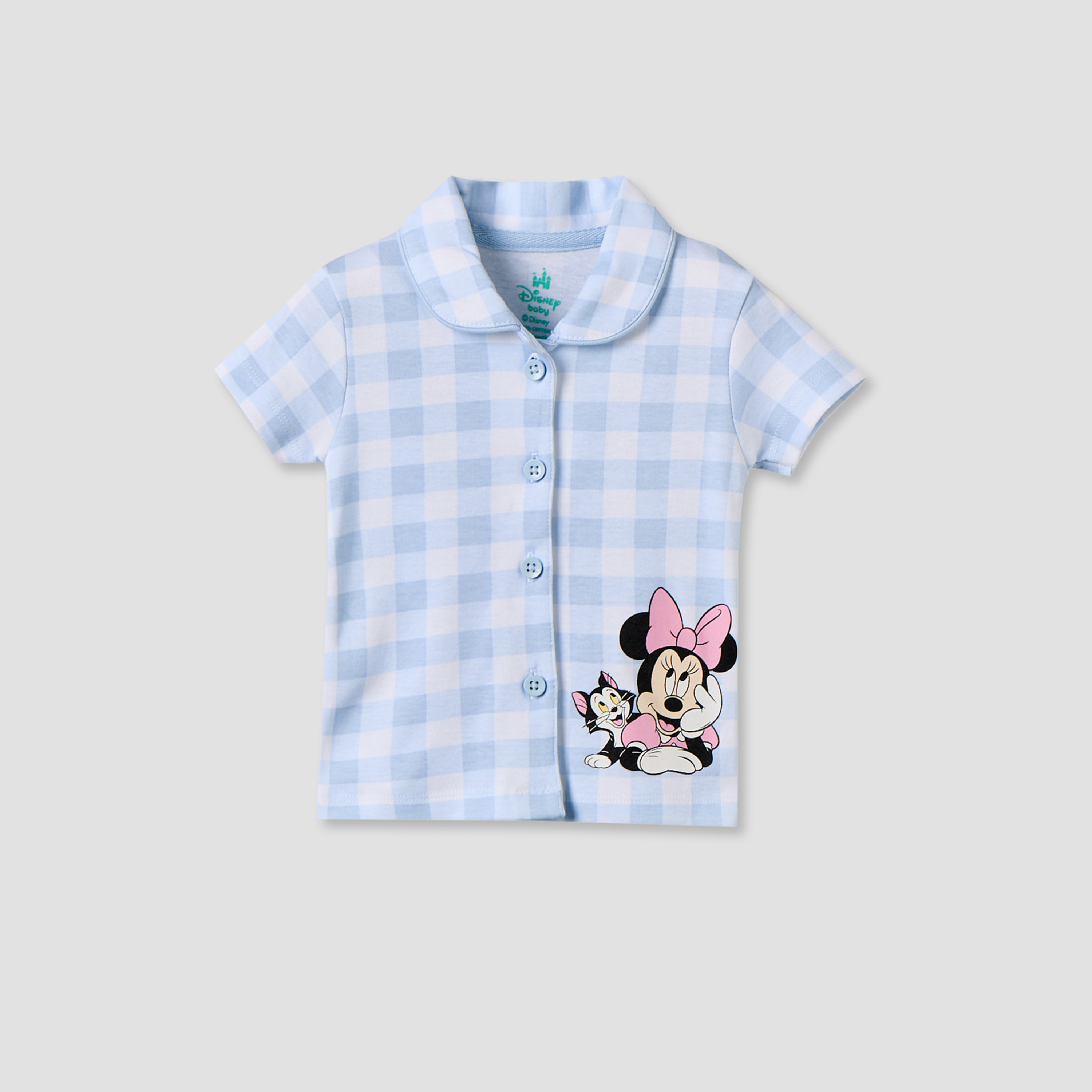 Disney Collared Short Sleeves Shirt and Shorts Set with Minnie Mouse Print-baby-girls-clothing-setsandcoords-image-3