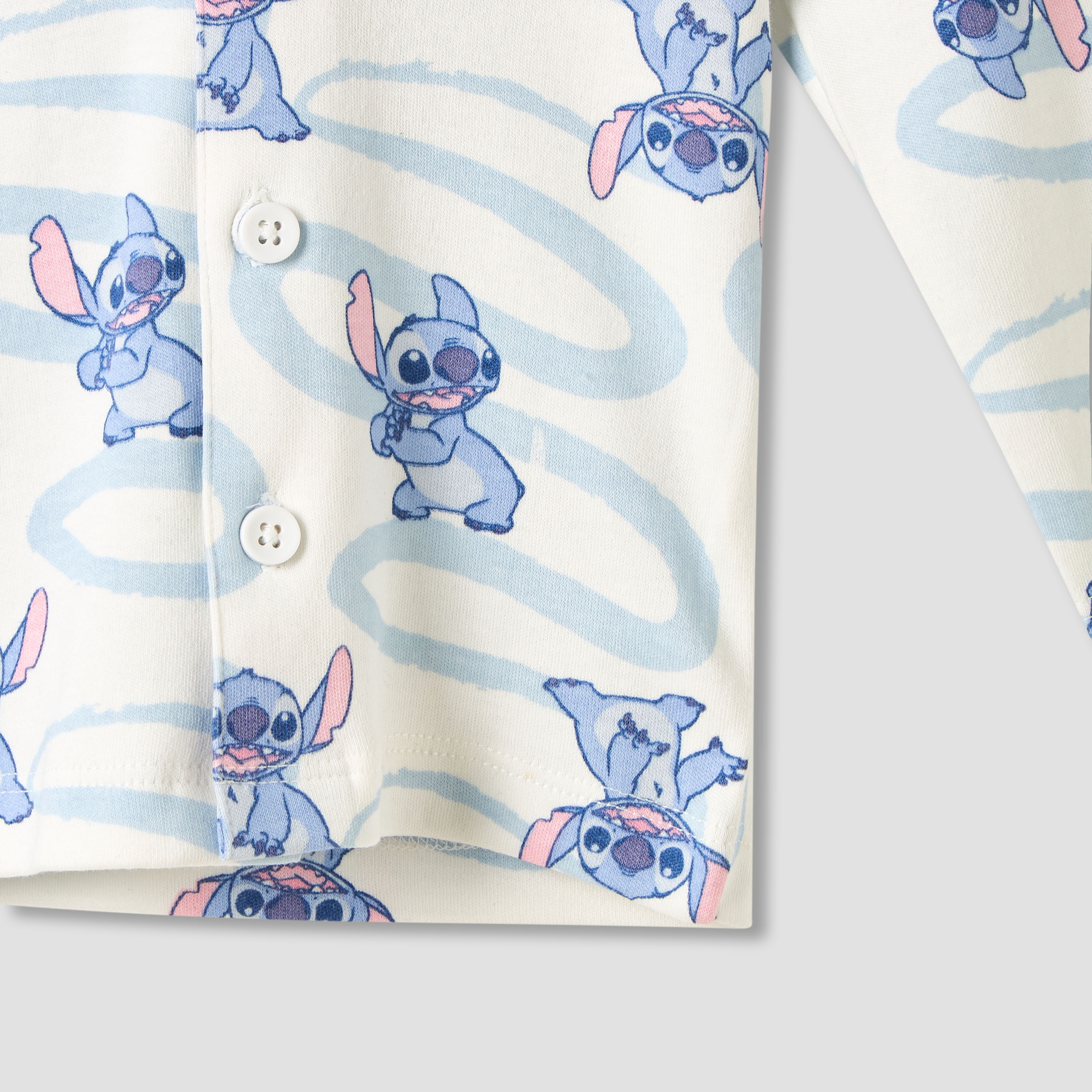 Disney Stitch Print Shirt and Pyjama Set-baby-girls-clothing-nightwear-pyjamasets-image-5