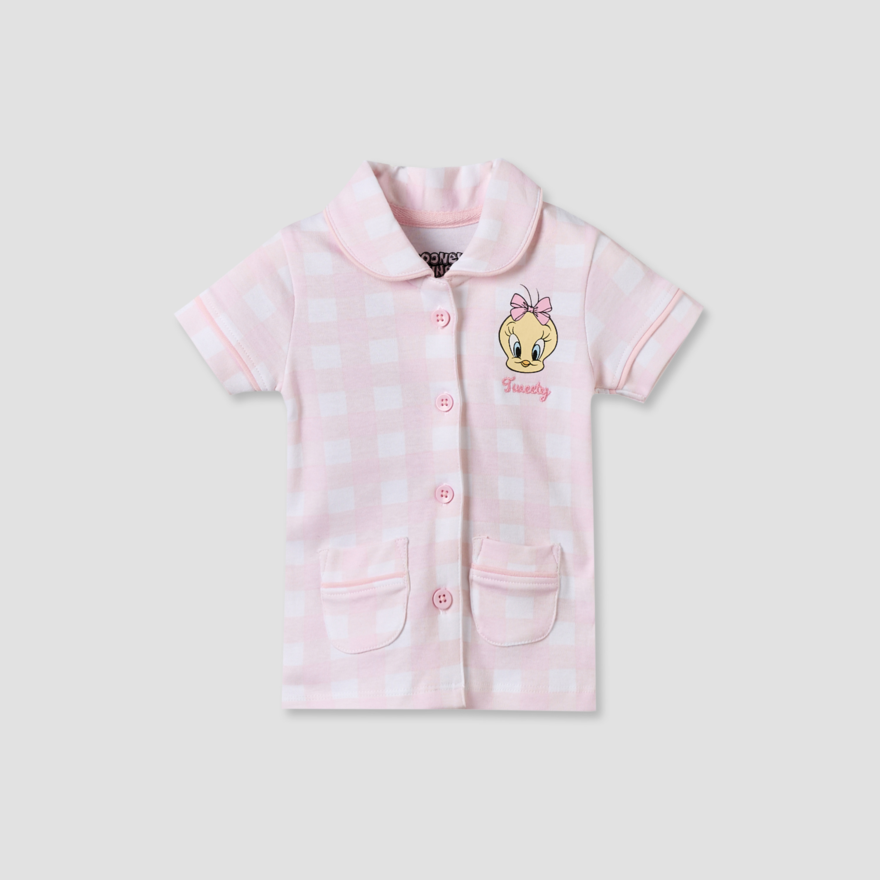 Disney Collared Short Sleeves Shirt and Shorts Set with Tweety Print-baby-girls-clothing-setsandcoords-image-3