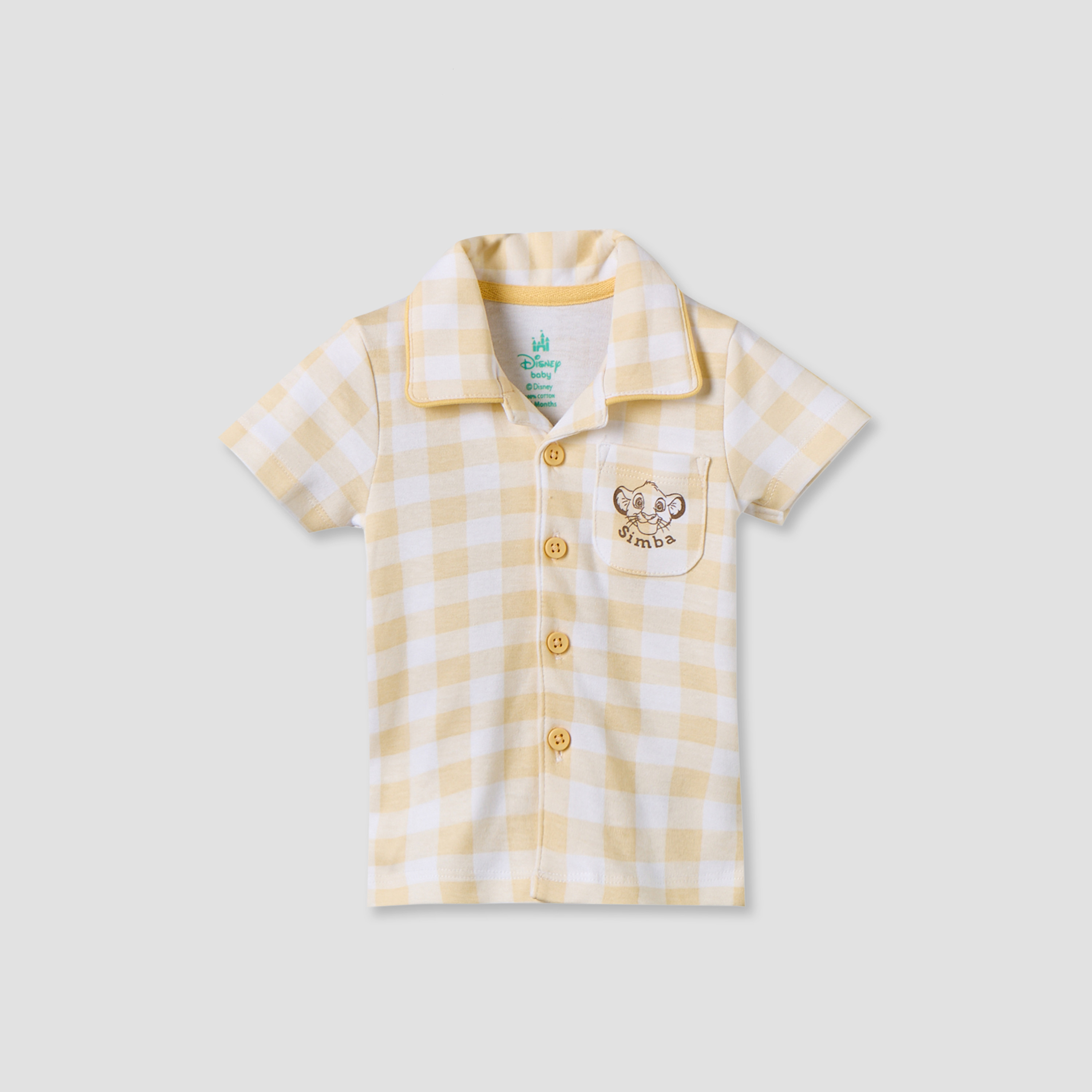 Disney Collared Short Sleeves Shirt and Shorts Set with Simba Print-baby-boys-clothing-setsandcoords-image-3