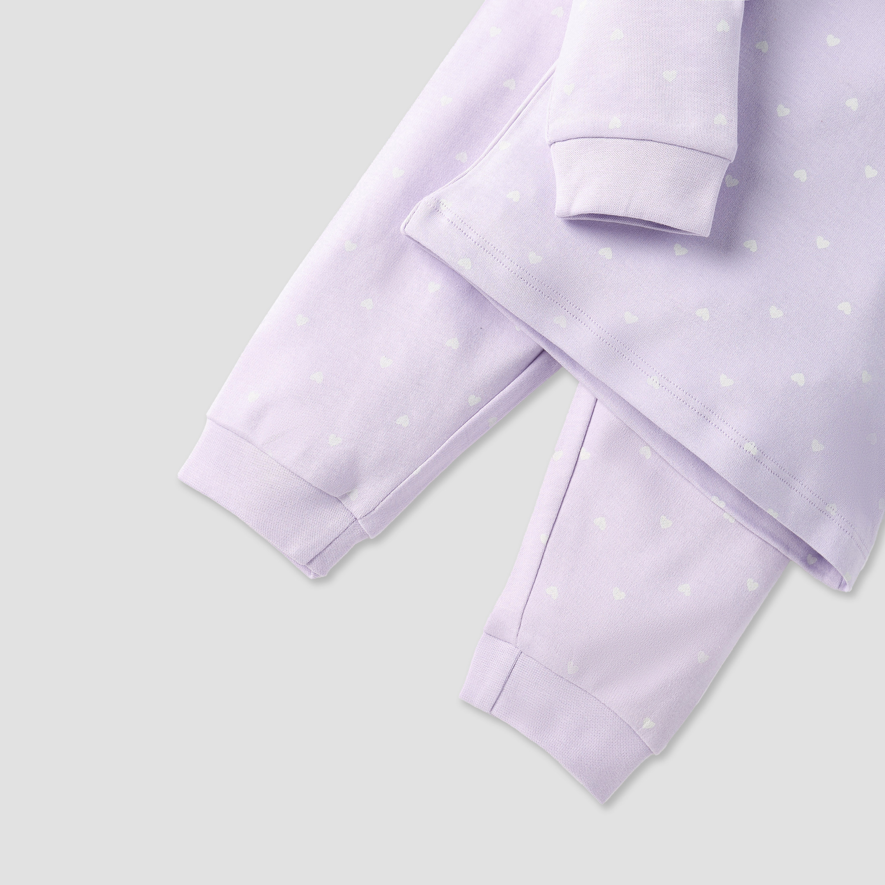 Juniors All-Over Heart Print Long Sleeves T-shirt and Elasticated Pyjama Set-baby-girls-clothing-nightwear-pyjamasets-image-5