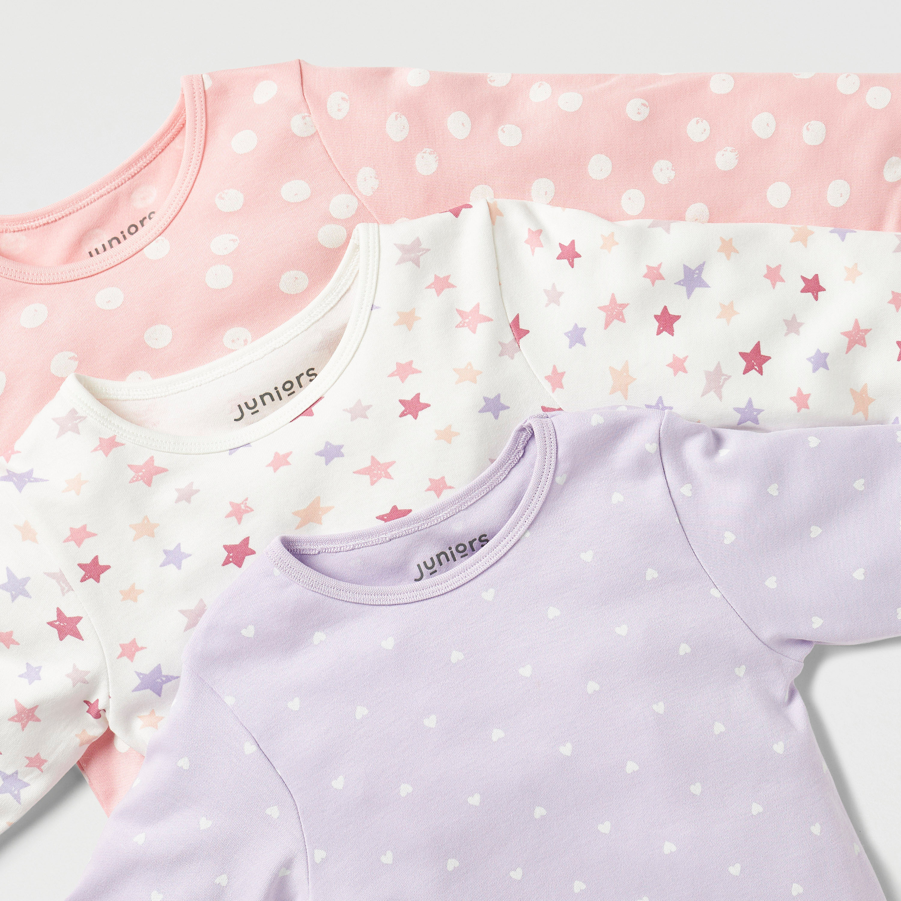 Juniors All-Over Print T-shirt and Pyjama - Set of 3-baby-girls-clothing-nightwear-pyjamasets-image-5