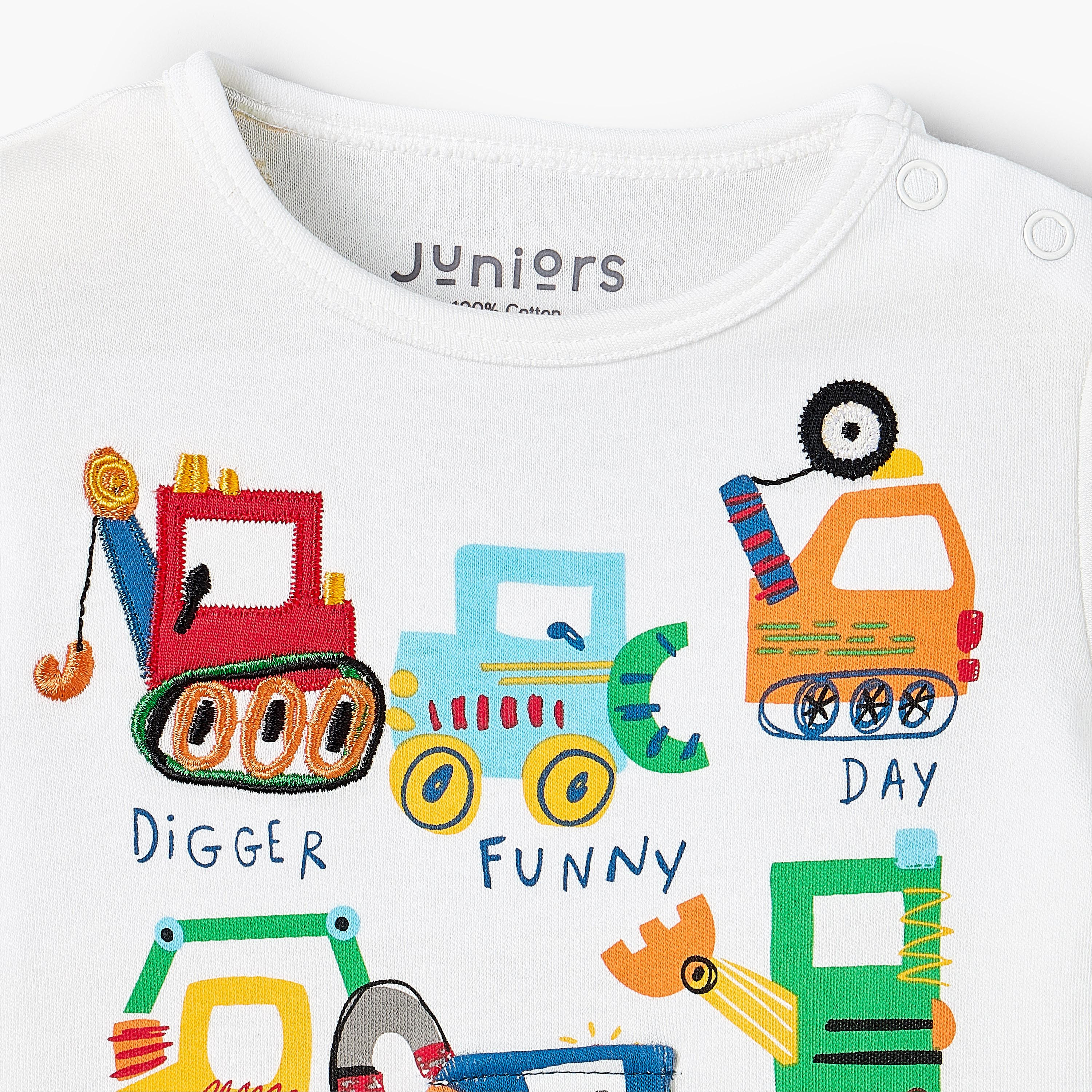 طقم تيشيرت برقبة ضيقة وأكمام قصيرة وشورت بطبعات من جونيورز-baby-boys-clothing-setsandcoords-image-5