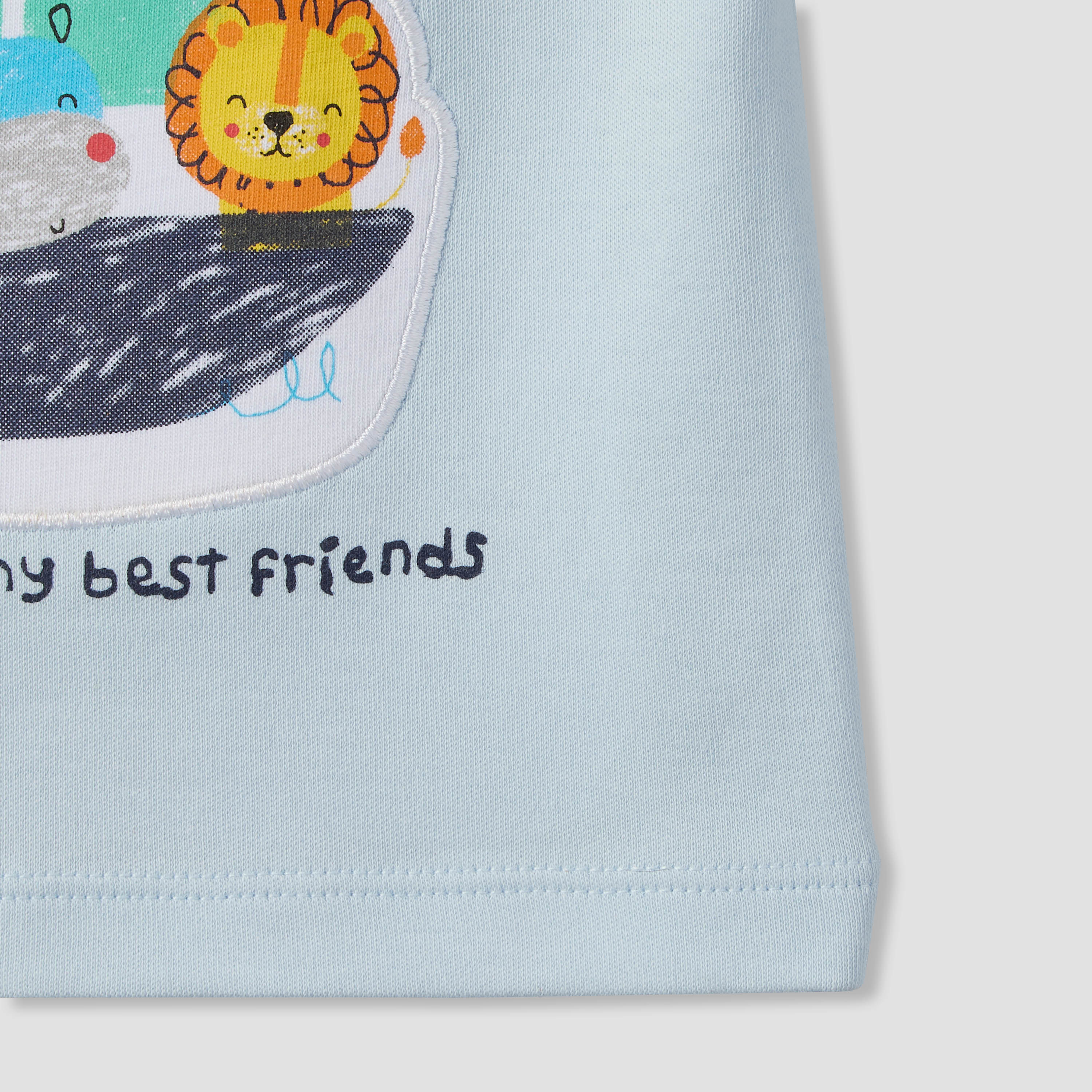 طقم شورت وتيشيرت برقبة ضيقة وأكمام قصيرة وزخارف من جونيورز-baby-boys-clothing-setsandcoords-image-7
