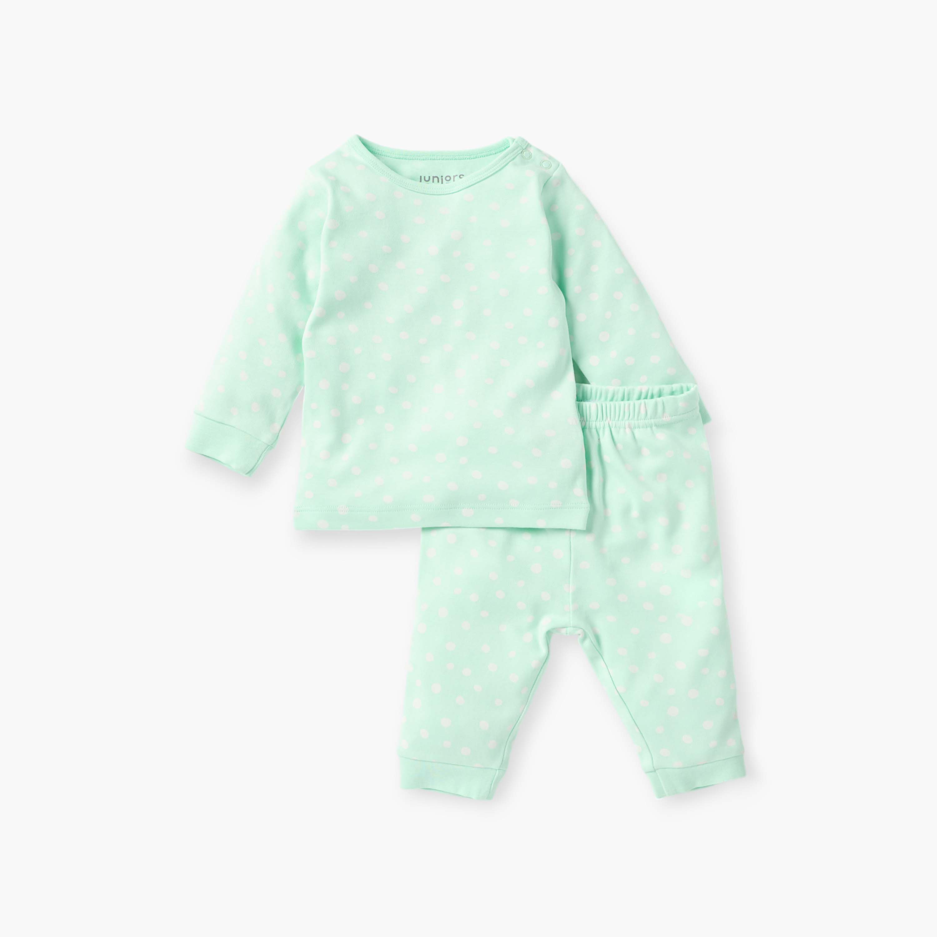 طقم بيجاما وتيشيرت بطبعات من جونيورز - 3 قطع-baby-girls-clothing-nightwear-pyjamasets-image-2