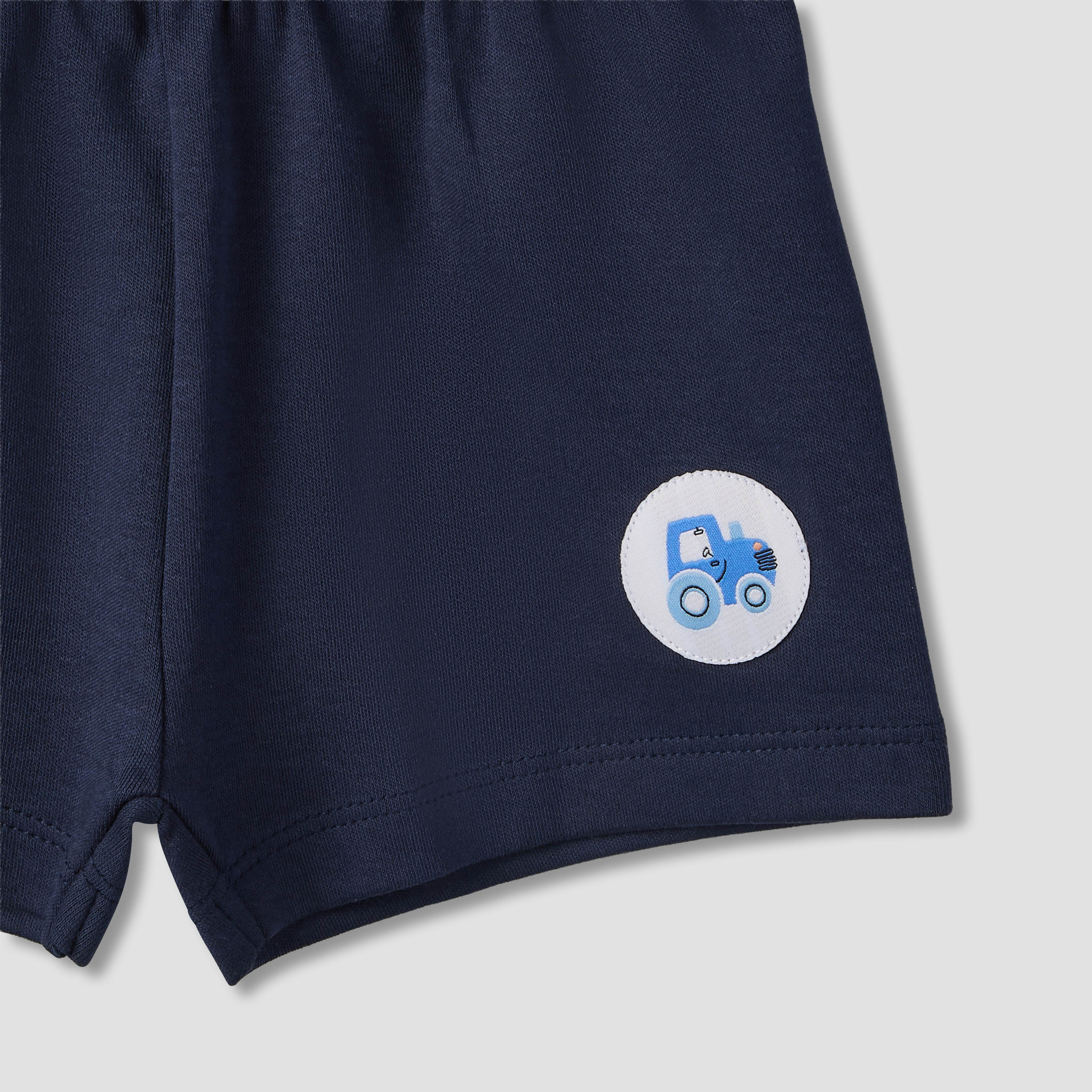 طقم شورت وتيشيرت بأكمام قصيرة وياقة ضيقة بطبعات مزرعة من جونيورز-baby-boys-clothing-setsandcoords-image-10