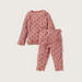 Juniors Cat Print Long Sleeves Top and Pyjamas - Set of 3-Pyjama Sets-thumbnail-3