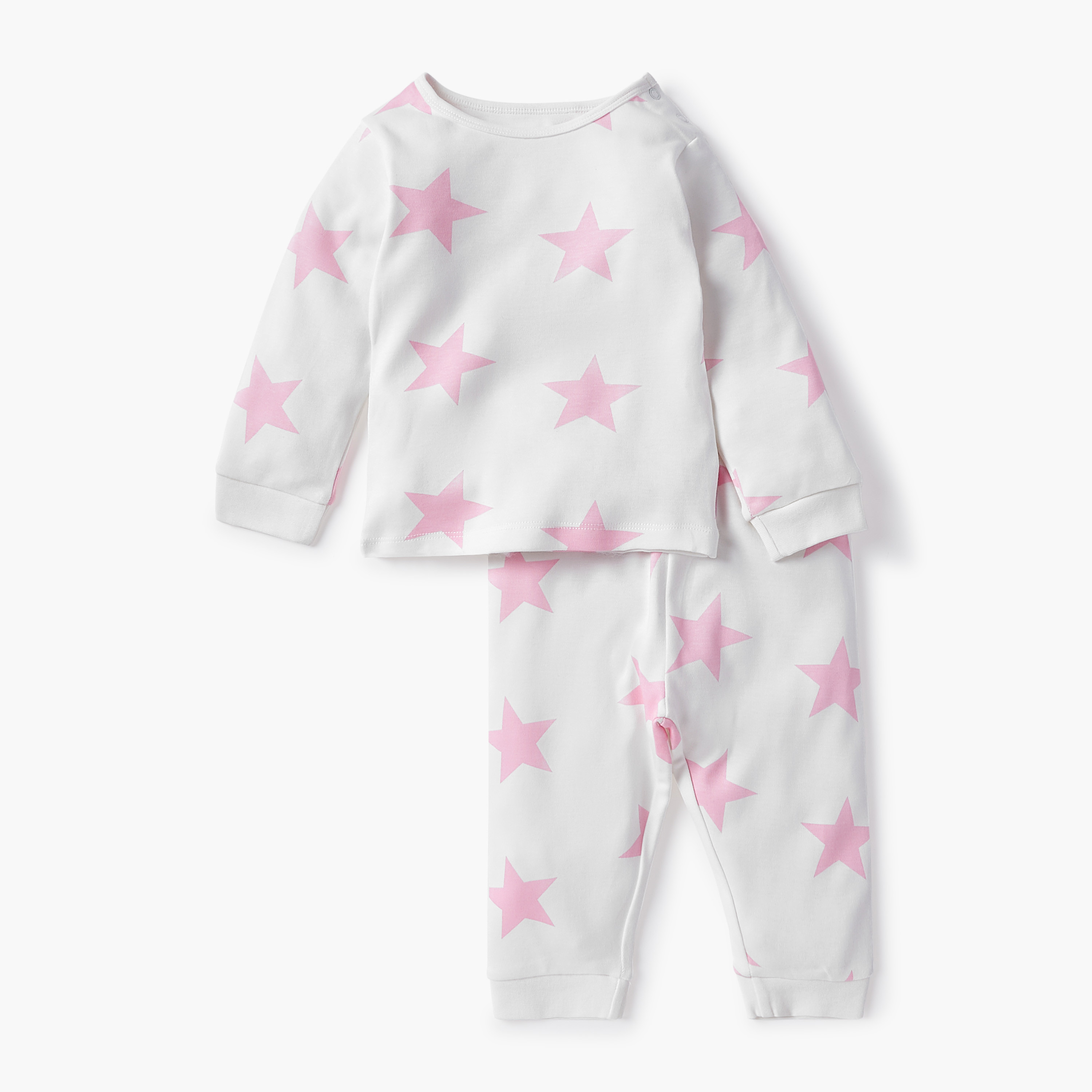 Juniors Printed T-shirt with Pyjama - Set of 3-baby-girls-clothing-nightwear-pyjamasets-image-3