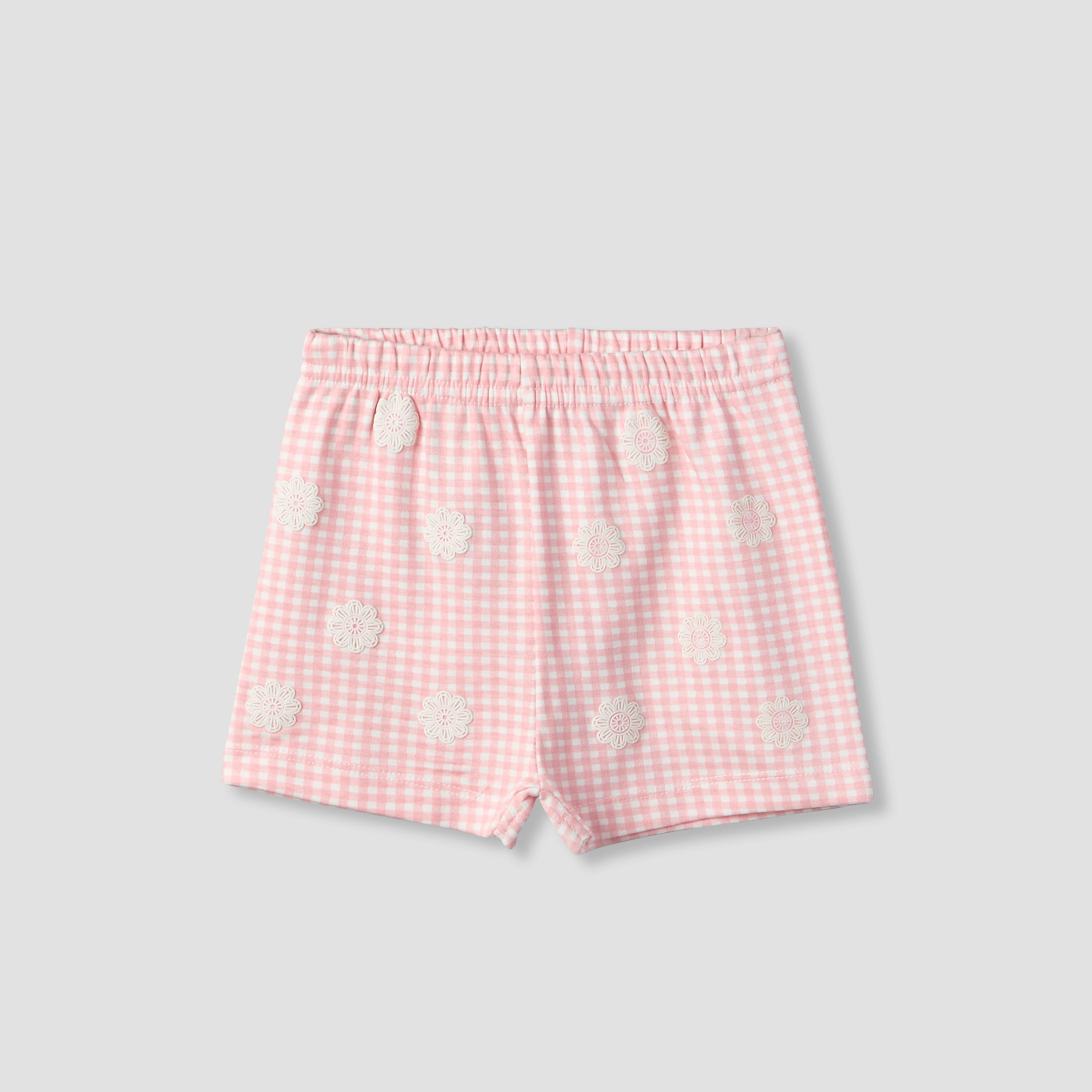 Juniors Crew Neck Short Sleeves T-shirt and Shorts Set with Bunny Applique-baby-girls-clothing-setsandcoords-image-4