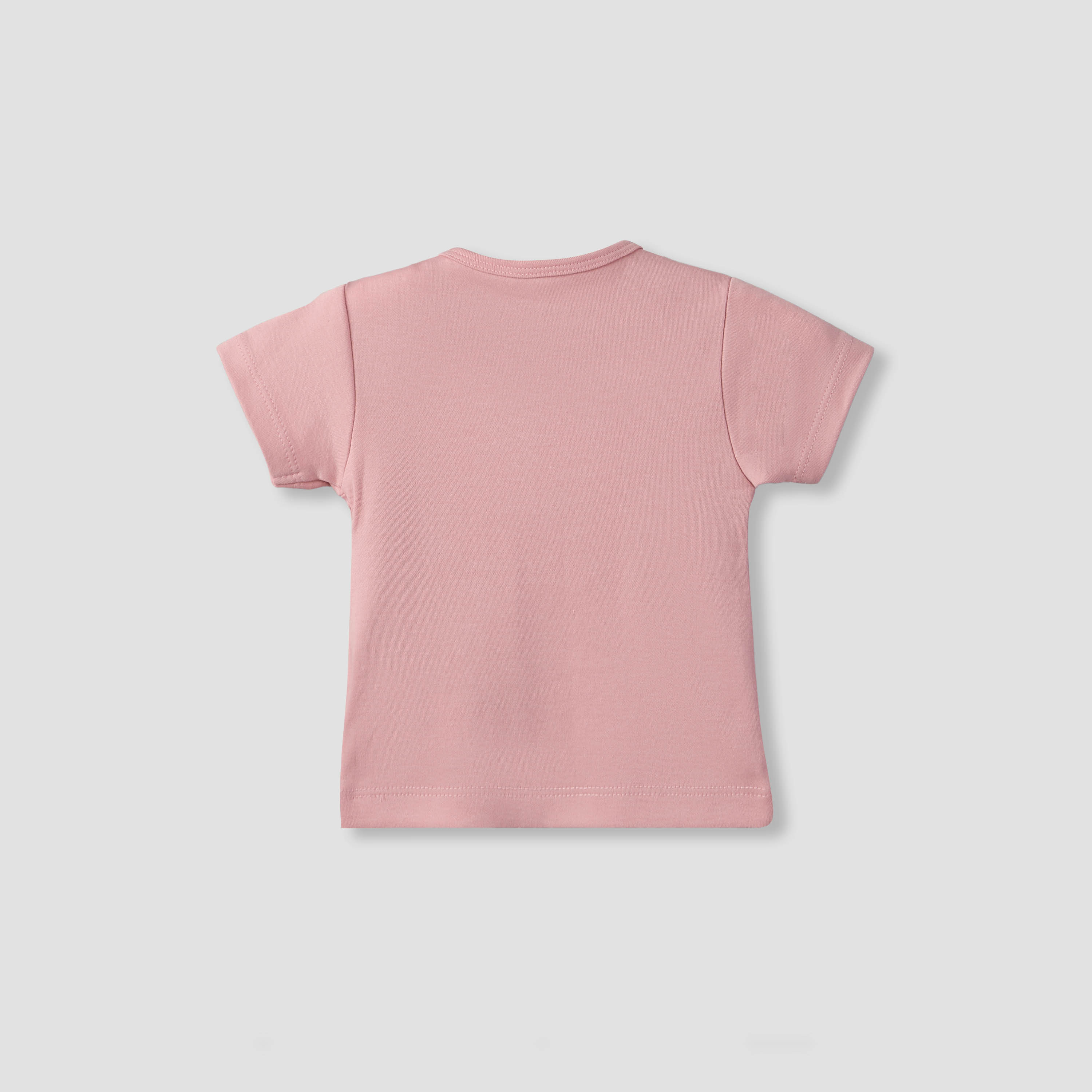 Juniors Crew Neck Short Sleeves T-shirt and Shorts Set with Bunny Applique-baby-girls-clothing-setsandcoords-image-5