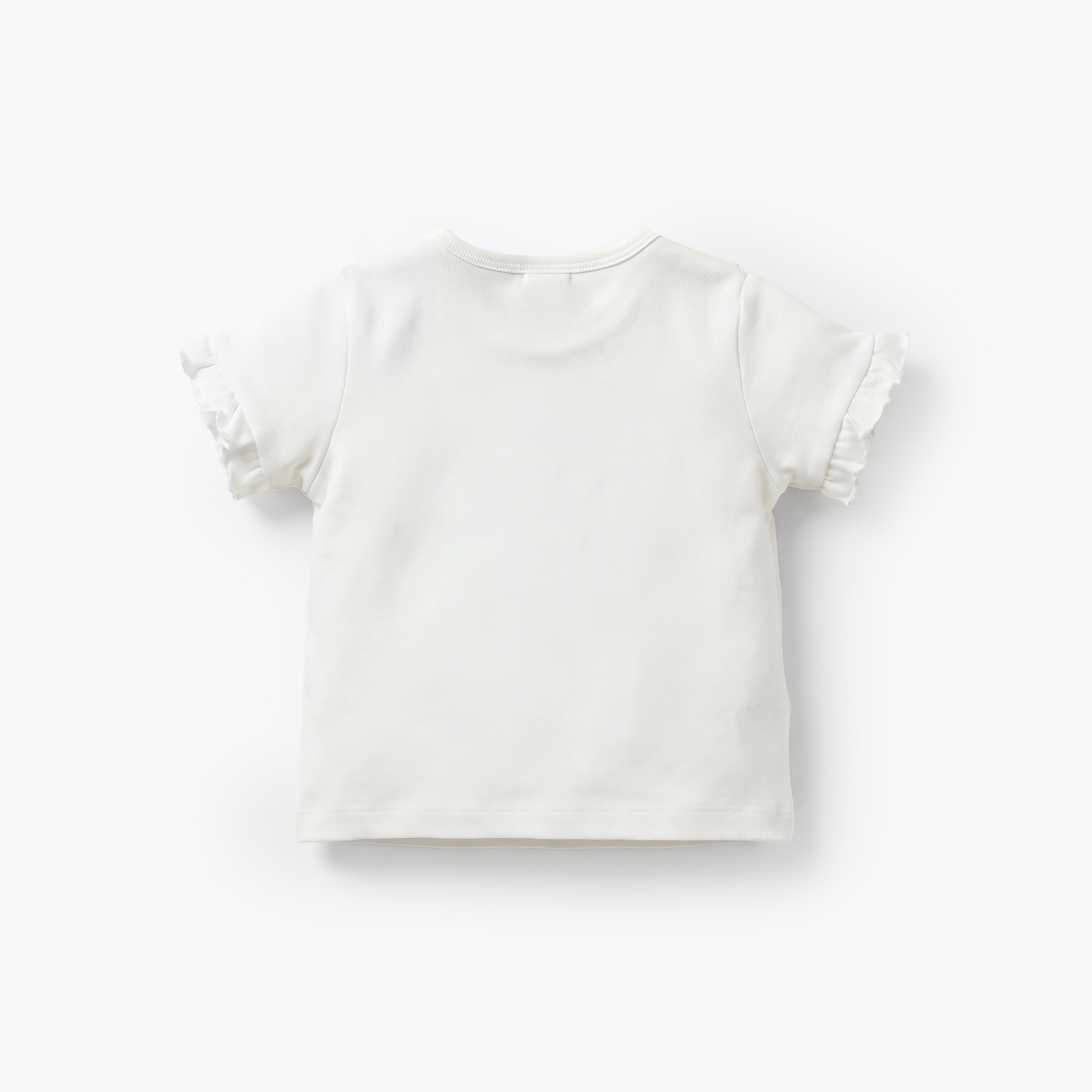 Juniors Crew Neck Short Sleeves T-shirt and Shorts Set with Food Print-baby-girls-clothing-setsandcoords-image-4