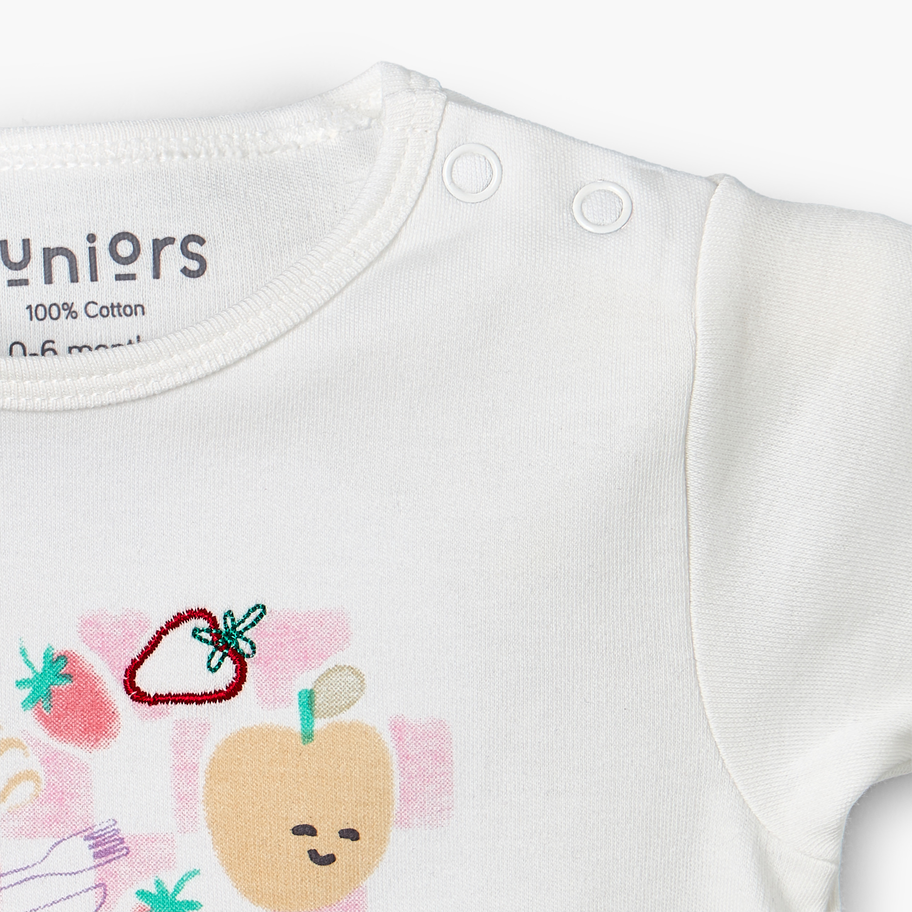 Juniors Crew Neck Short Sleeves T-shirt and Shorts Set with Food Print-baby-girls-clothing-setsandcoords-image-8