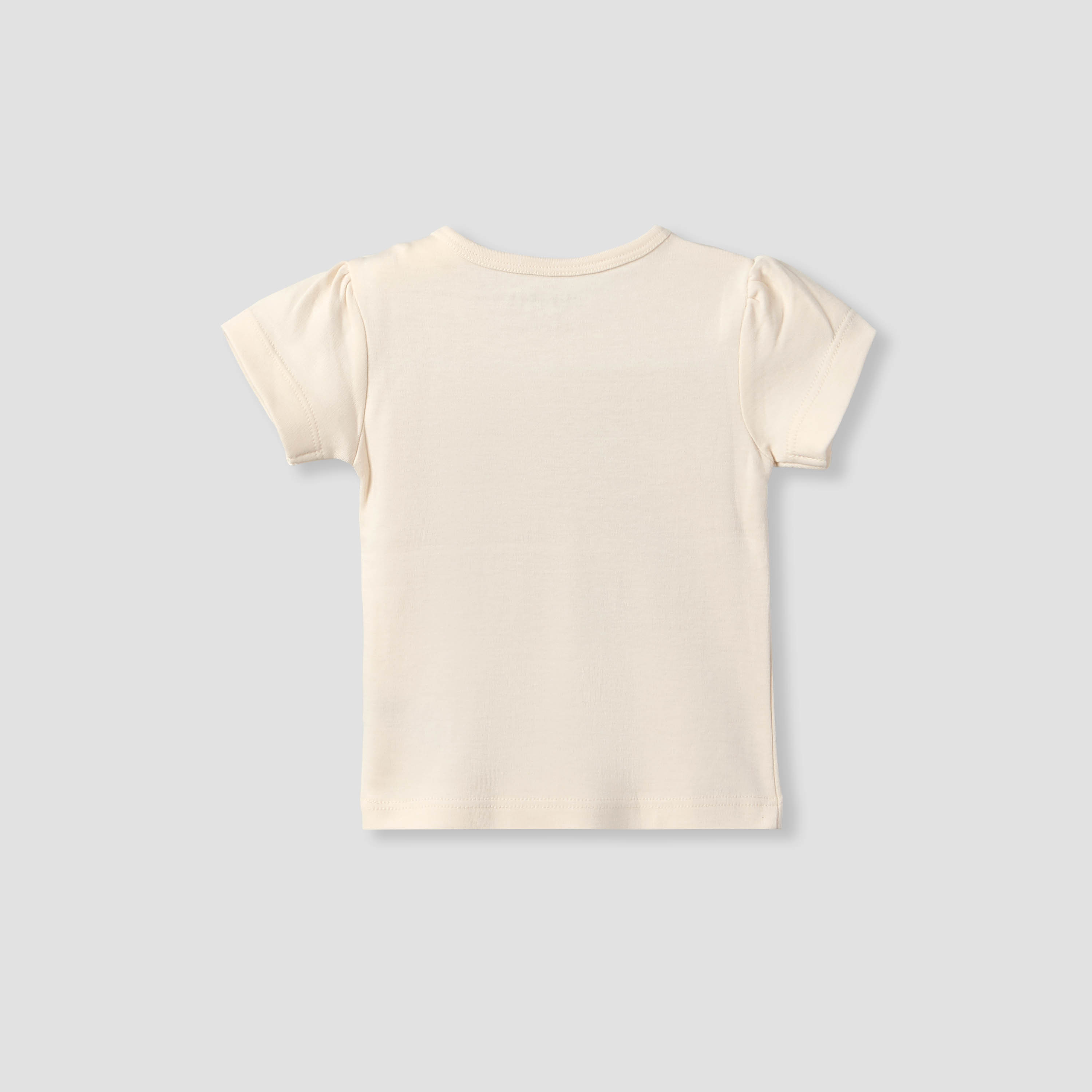 Juniors Crew Neck Short Sleeves T-shirt and Shorts Set with Cat Applique-baby-girls-clothing-setsandcoords-image-5