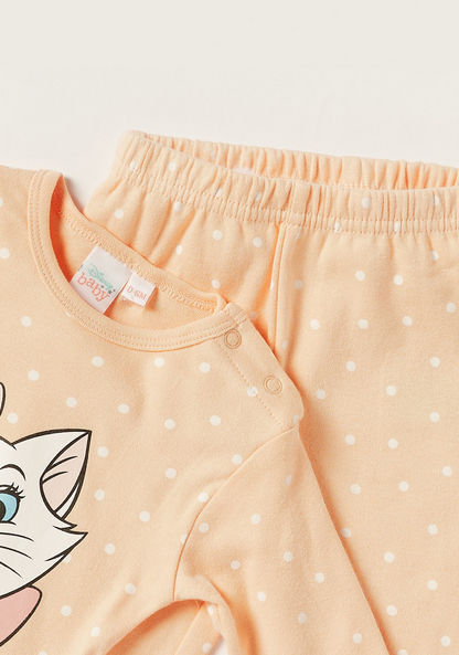 Disney Marie Cat Printed Long Sleeves T-shirt and Pyjama Set