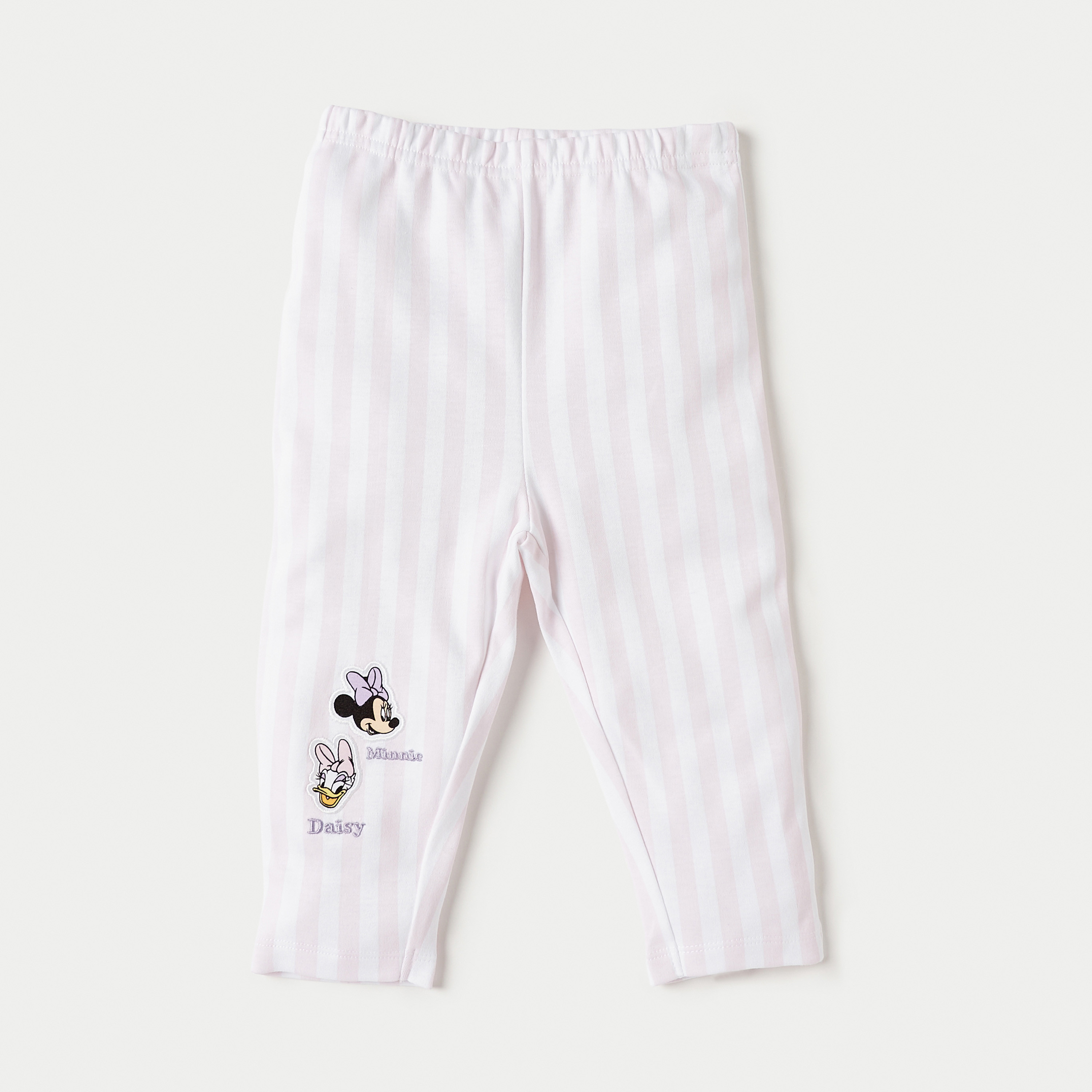 Disney Minnie Mouse and Daisy Duck Applique Shirt and Pyjama Set-baby-girls-clothing-nightwear-pyjamasets-image-3