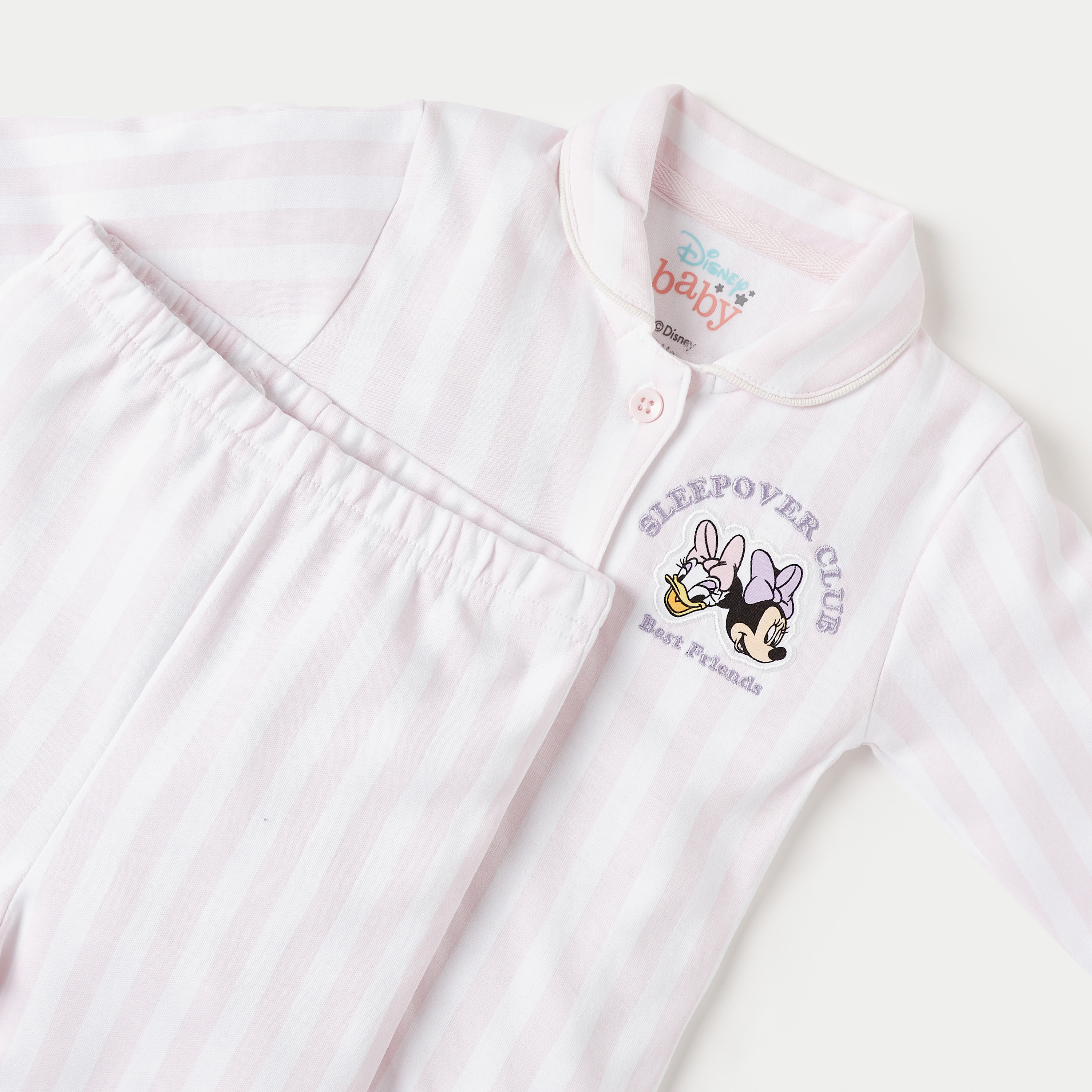 Disney Minnie Mouse and Daisy Duck Applique Shirt and Pyjama Set-baby-girls-clothing-nightwear-pyjamasets-image-4
