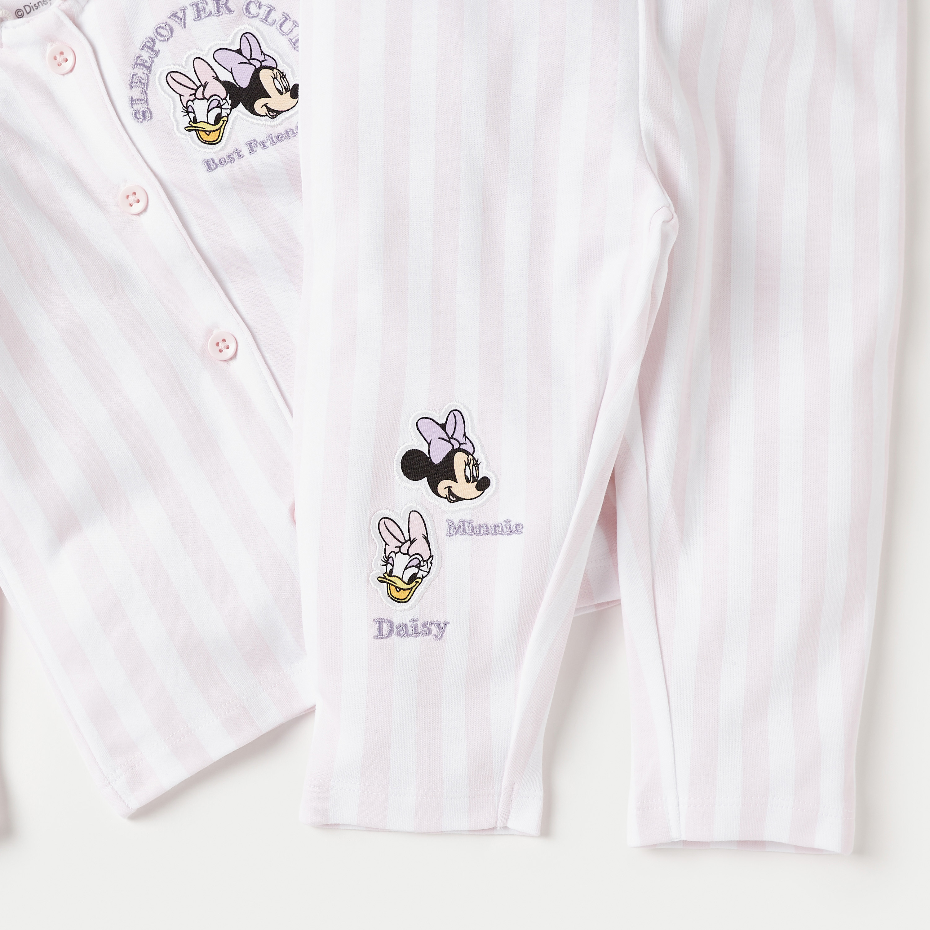 Disney Minnie Mouse and Daisy Duck Applique Shirt and Pyjama Set-baby-girls-clothing-nightwear-pyjamasets-image-5