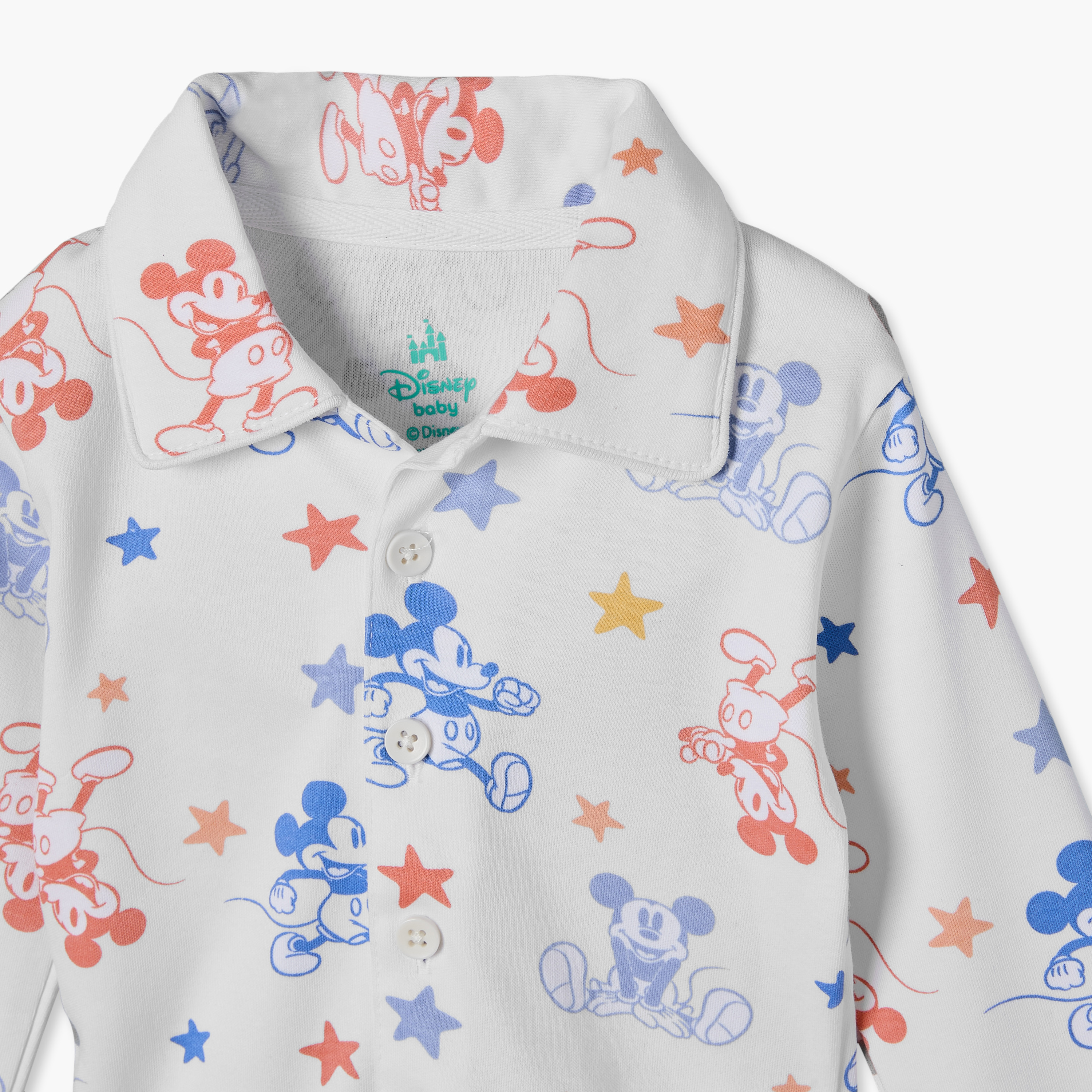 طقم بيجاما قطن بياقة عادية وأكمام طويلة وطبعات من ديزني-baby-boys-clothing-nightwear-pyjamasets-image-7