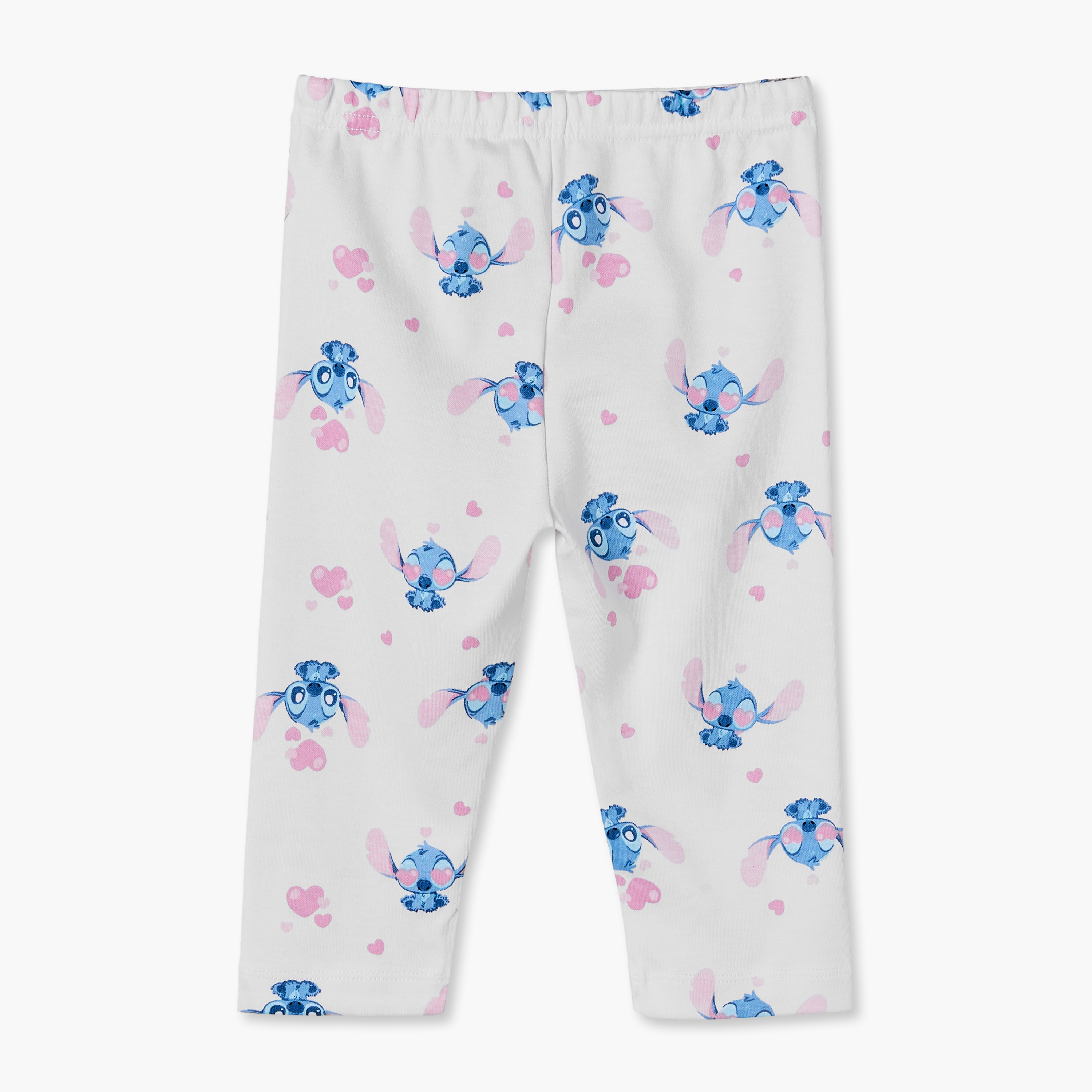 طقم بيجاما بياقة عادية وأكمام طويلة بطبعات ستيتش من جونيورز-baby-girls-clothing-nightwear-pyjamasets-image-5