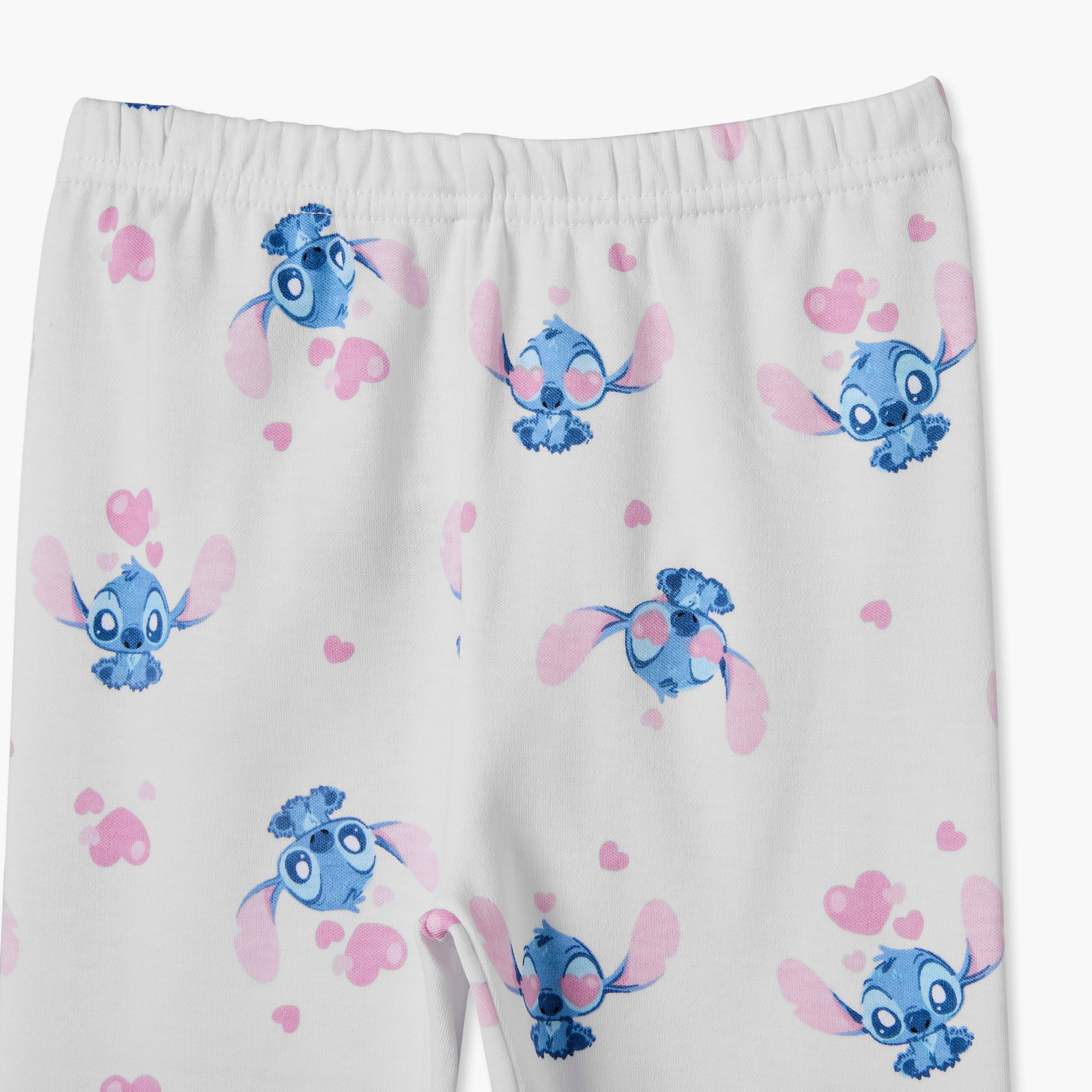 طقم بيجاما بياقة عادية وأكمام طويلة بطبعات ستيتش من جونيورز-baby-girls-clothing-nightwear-pyjamasets-image-8