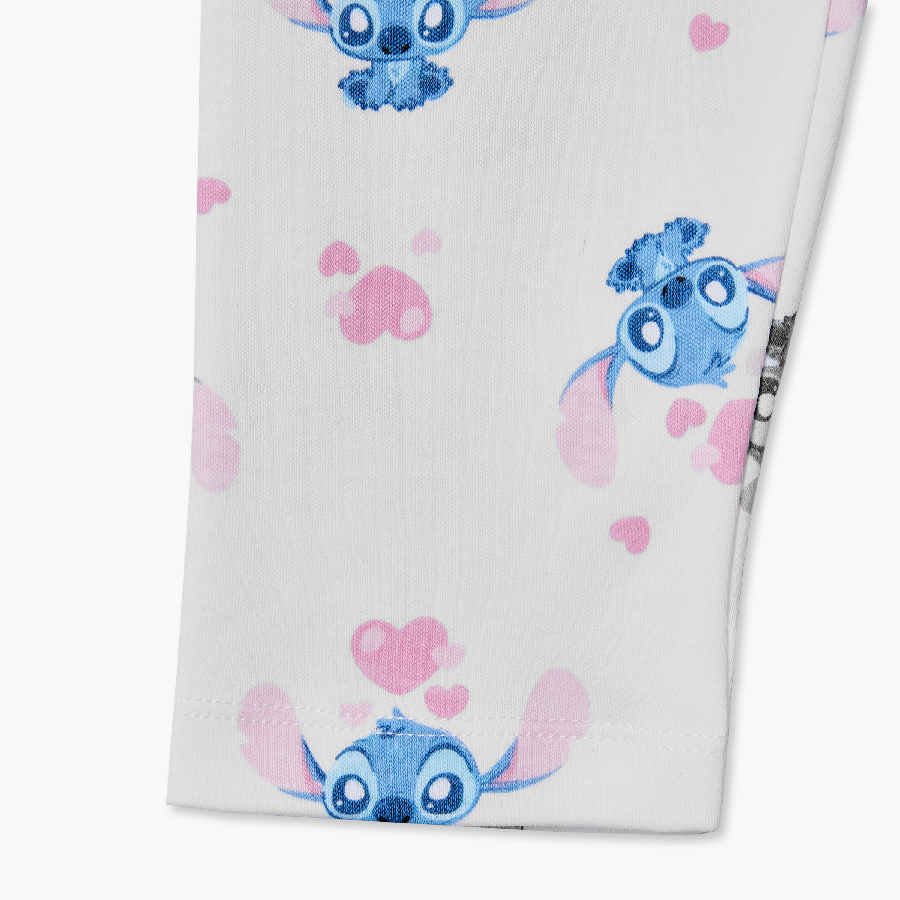 طقم بيجاما بياقة عادية وأكمام طويلة بطبعات ستيتش من جونيورز-baby-girls-clothing-nightwear-pyjamasets-image-9