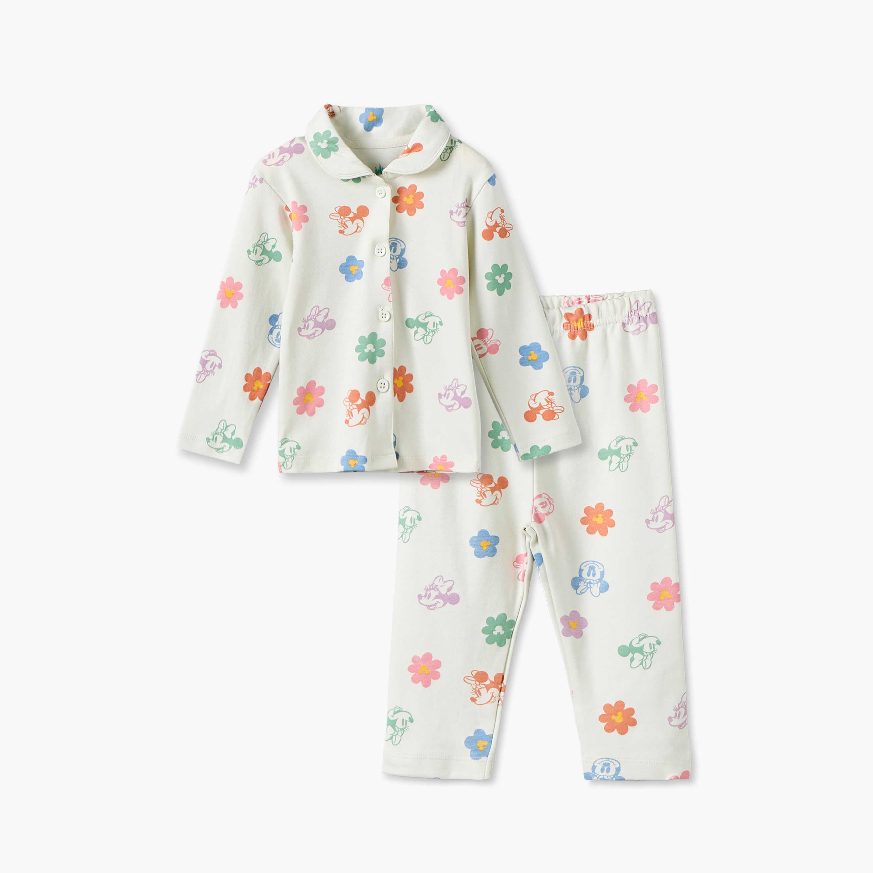 Disney Cotton Collared Long Sleeves Pyjama Set with Minnie Mouse Print-promo_babyshop_Buy3for8.9_KWT030926-image-2